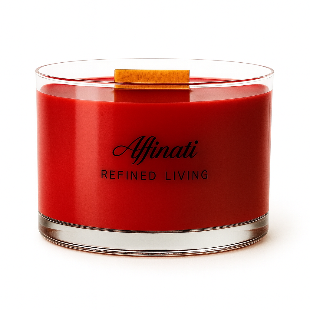 Golden Fireside Wooden Wick Candle – Luxury 13 oz Soy Blend | Affinati