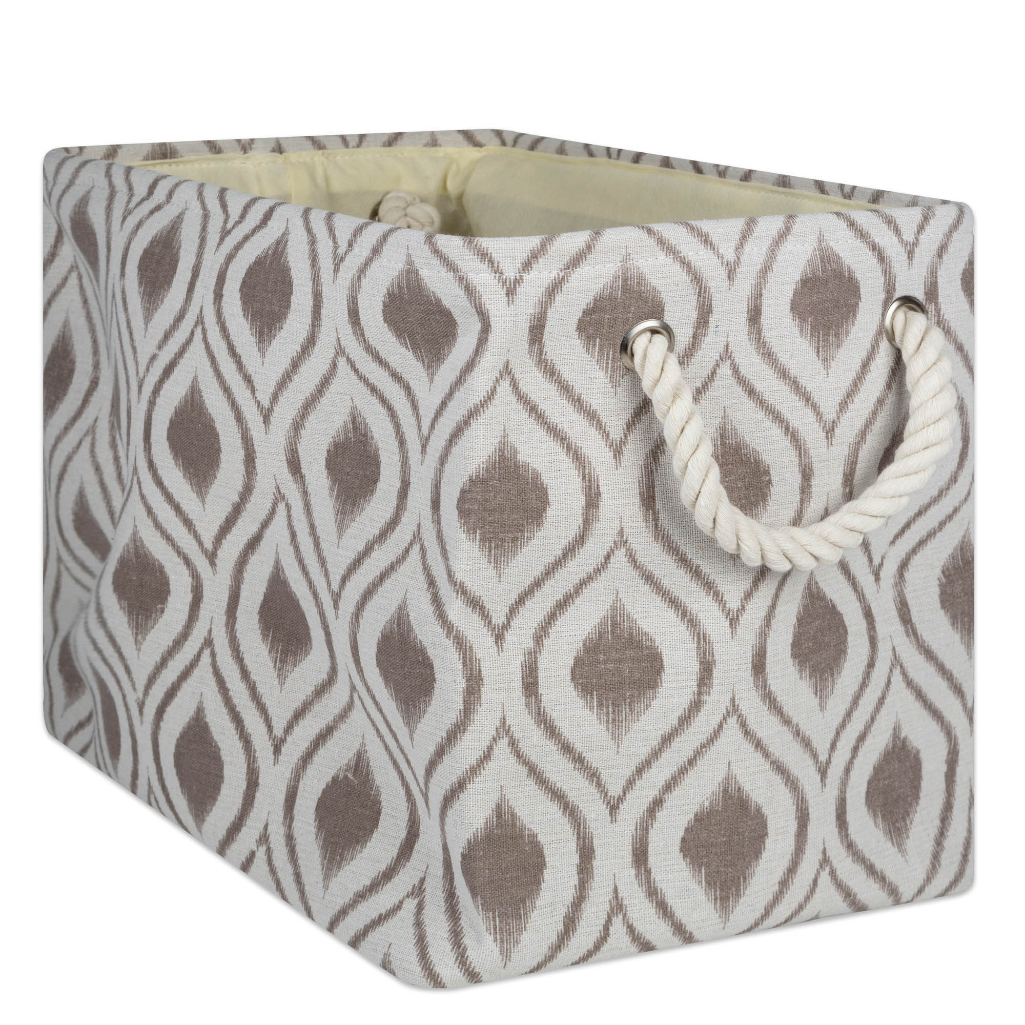 Dii Polyester Bin Ikat Stone Rectangle Large