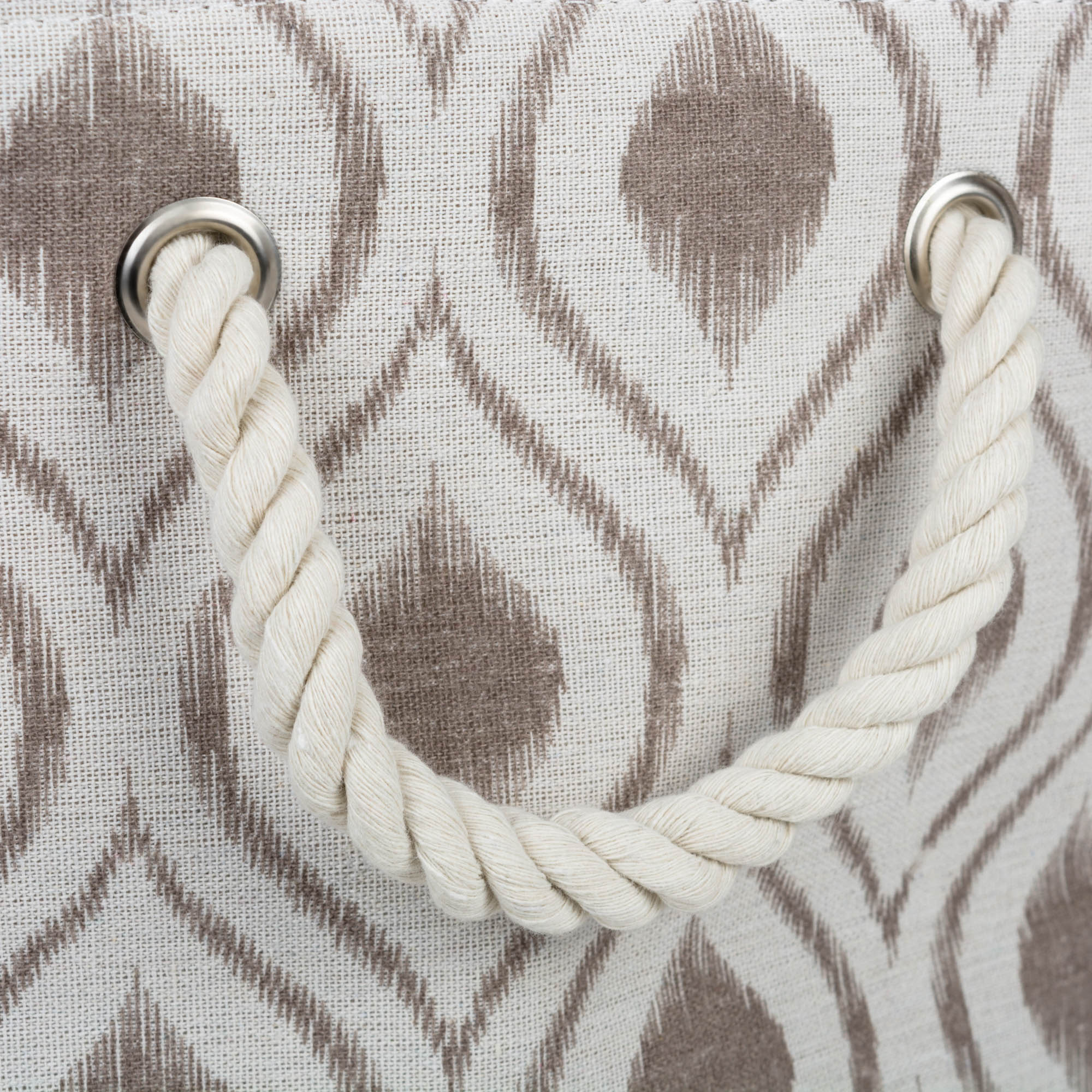 DII Polyester Bin Ikat Stone Rectangle Large