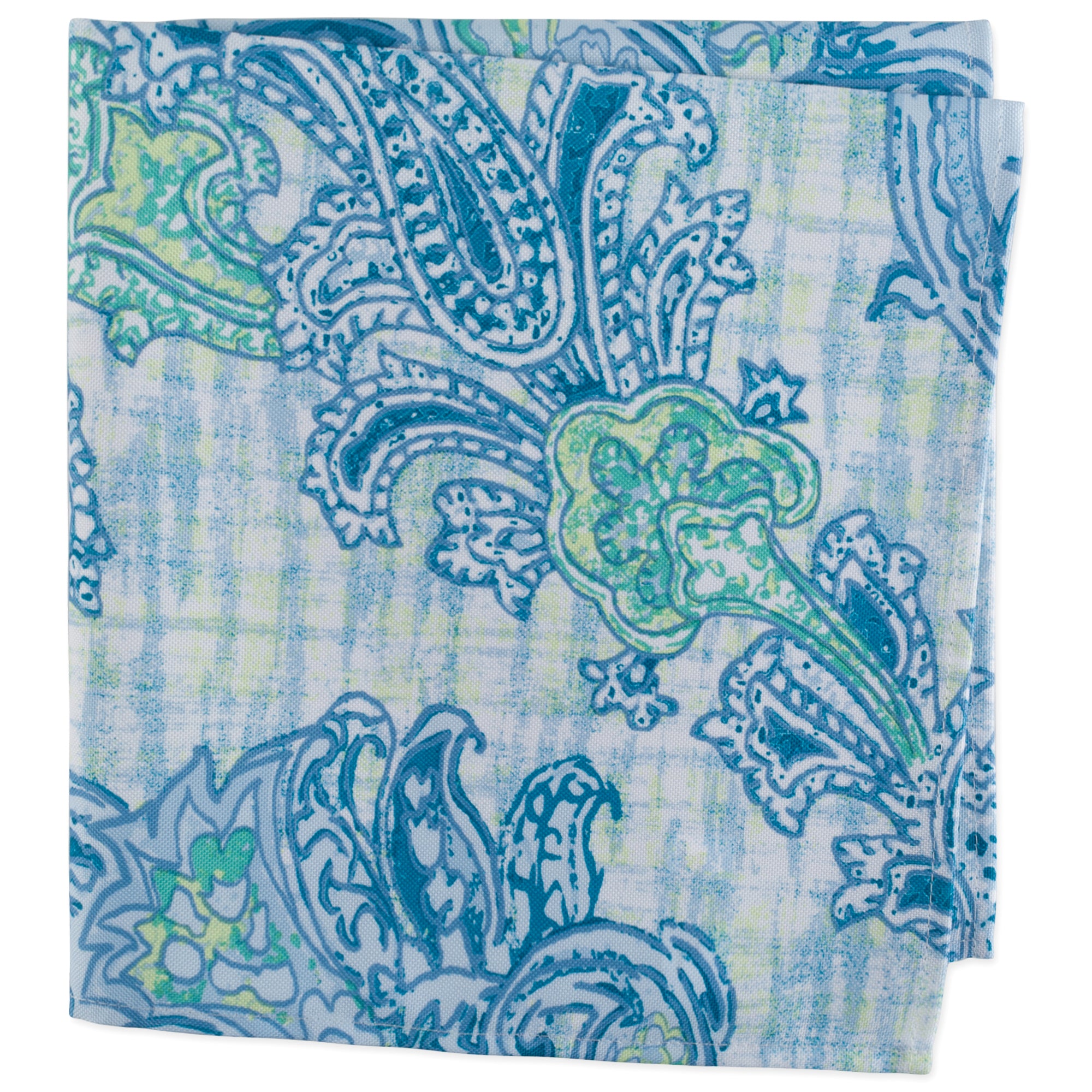DII Blue Watercolor Paisley Print Outdoor Napkin (Set of 6)
