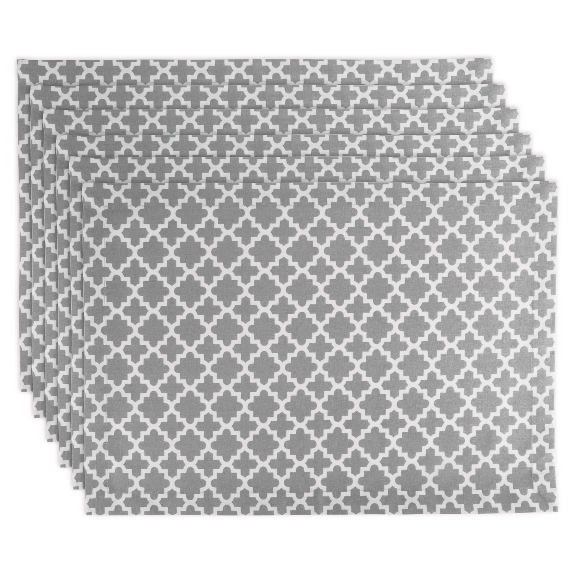 Dii Gray Lattice Placemat (Set Of 6)