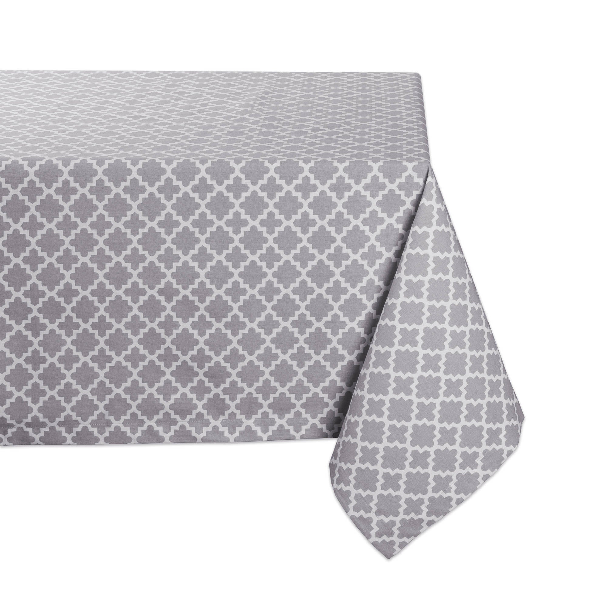 Dii Gray Lattice Tablecloth