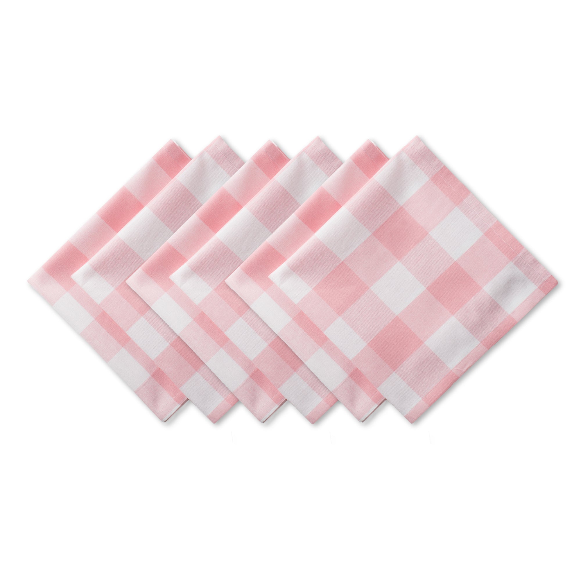 Dii Pink Buffalo Check Napkin (Set Of 6)