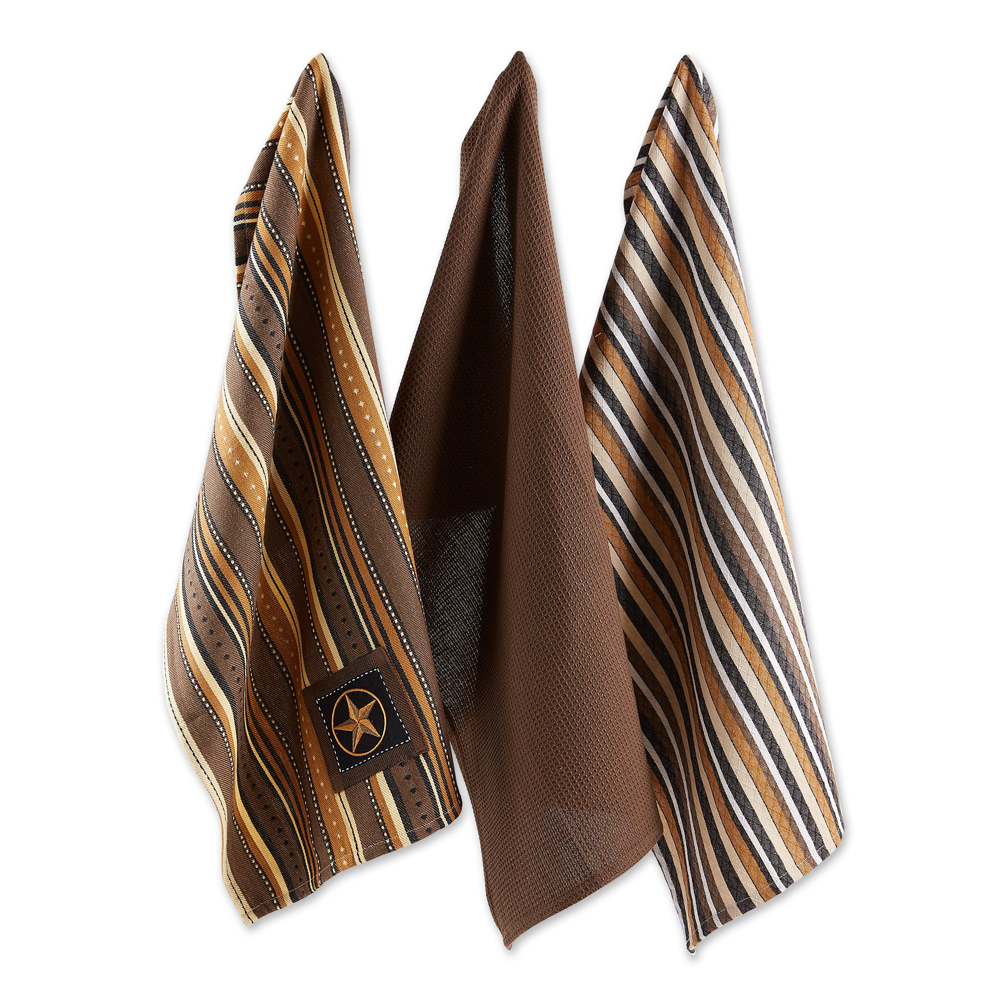 Dii Applique Star Dishtowel(Set Of 3)
