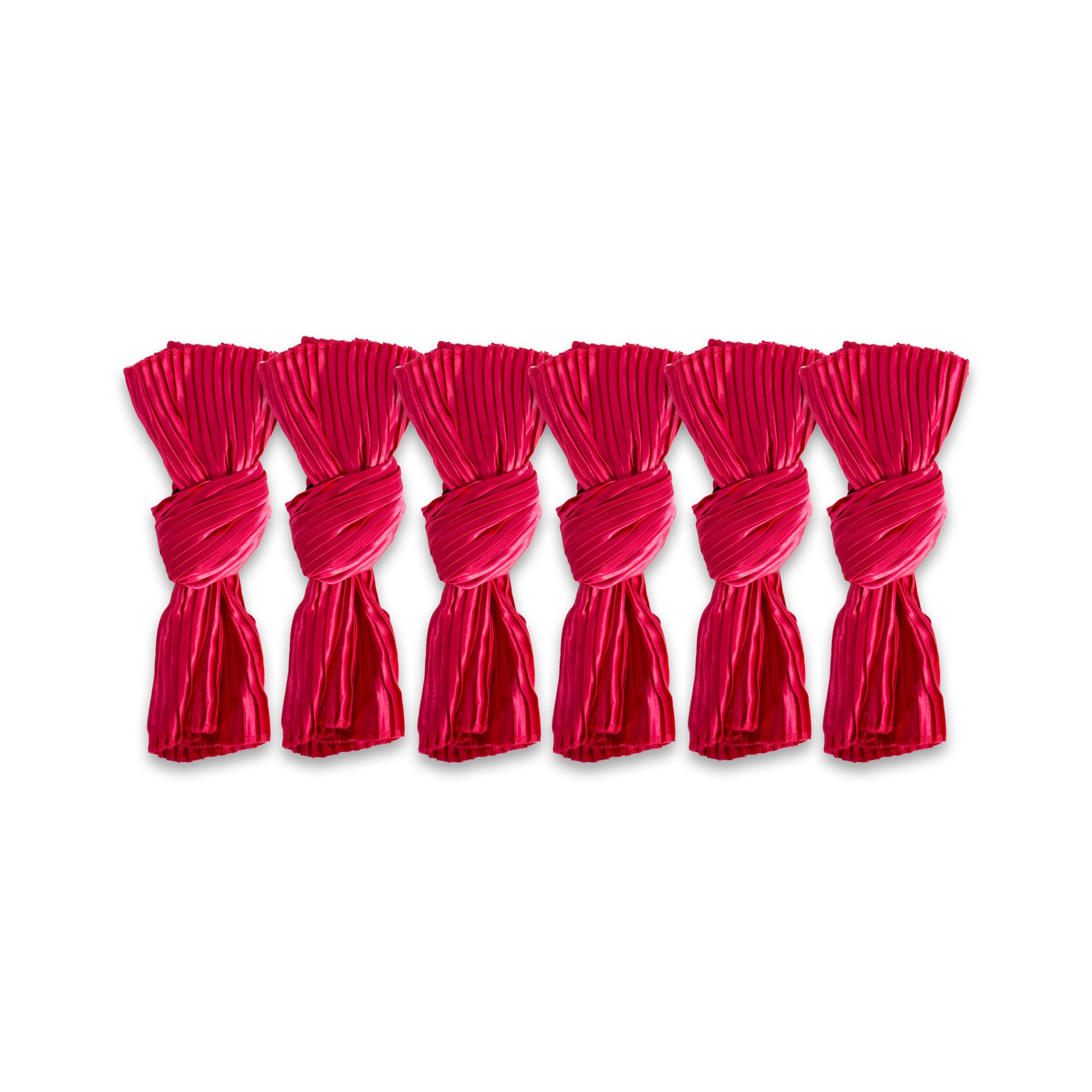 DII Red Satin Knot Np (Set of 6)