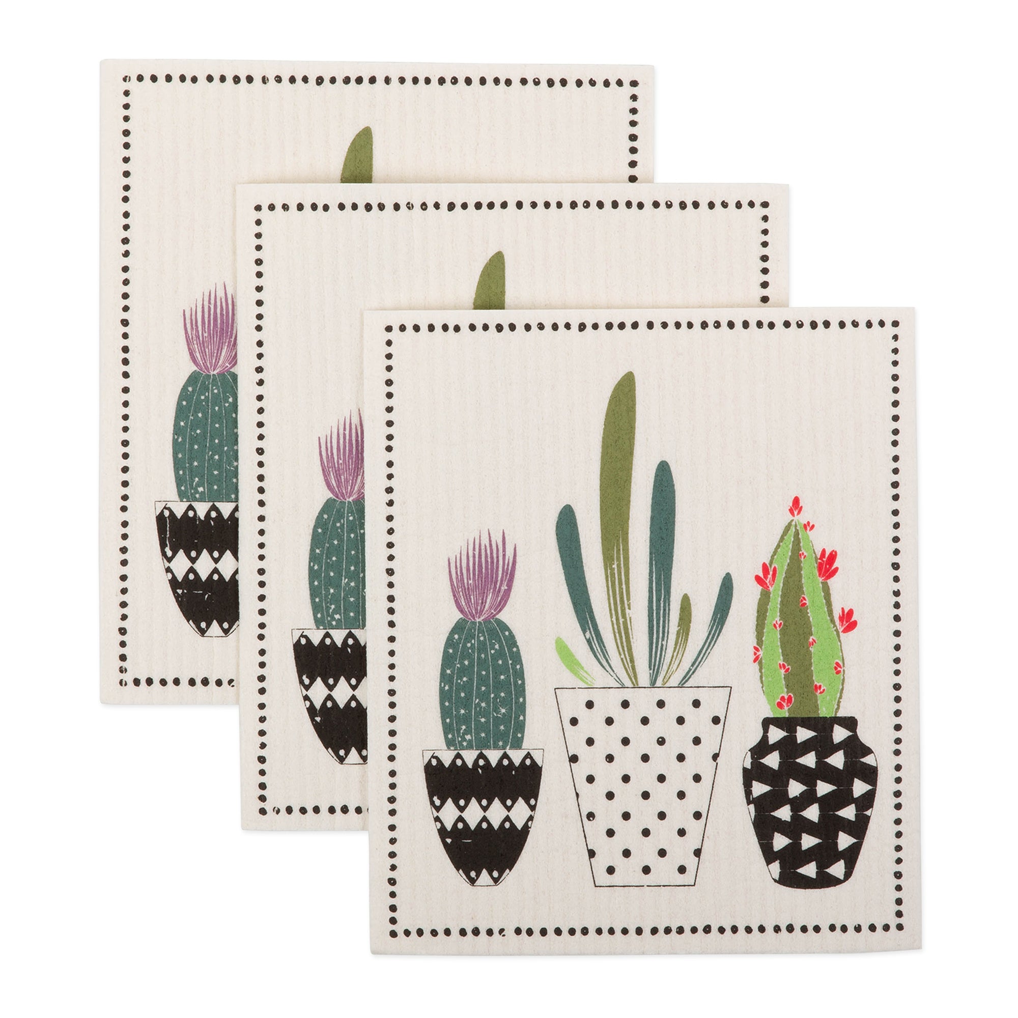 Dii Succulents Swedish Dishcloth ( Set Of 3 )