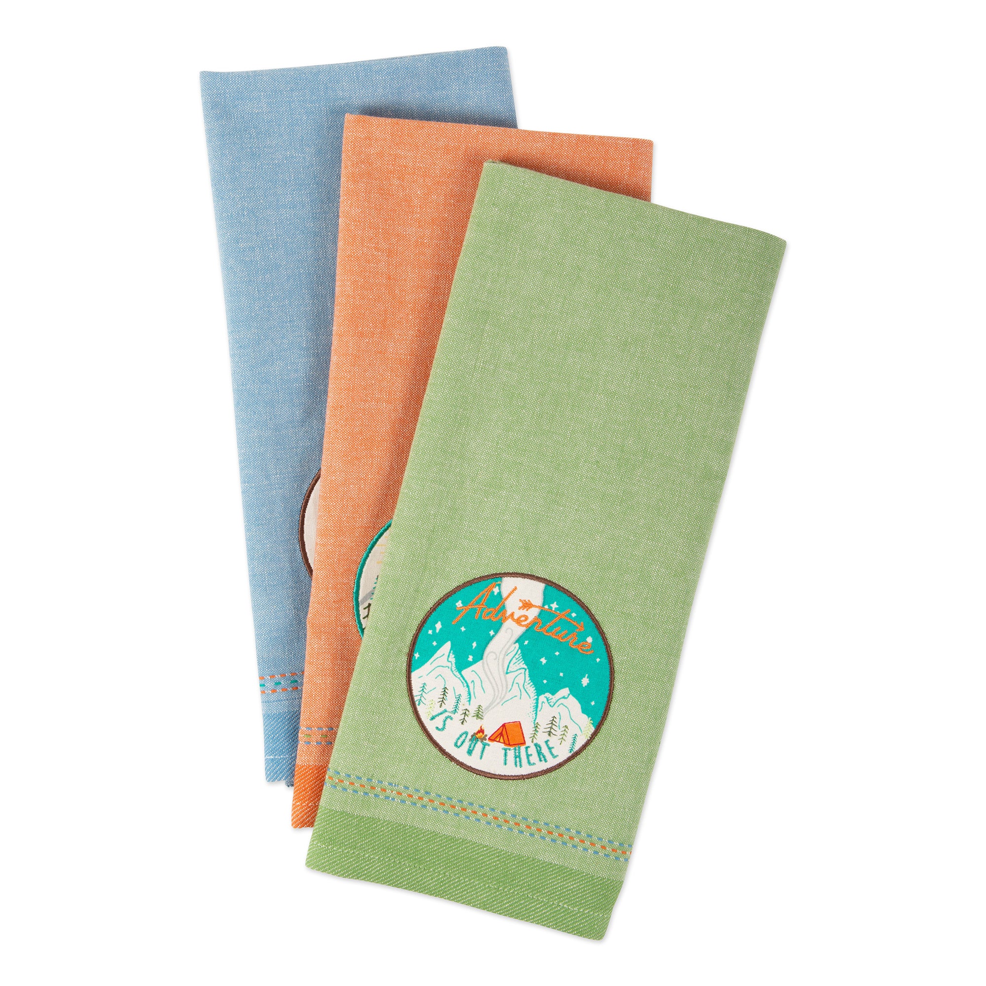 Dii Assorted Go Exploring Dishtowel (Set Of 3)