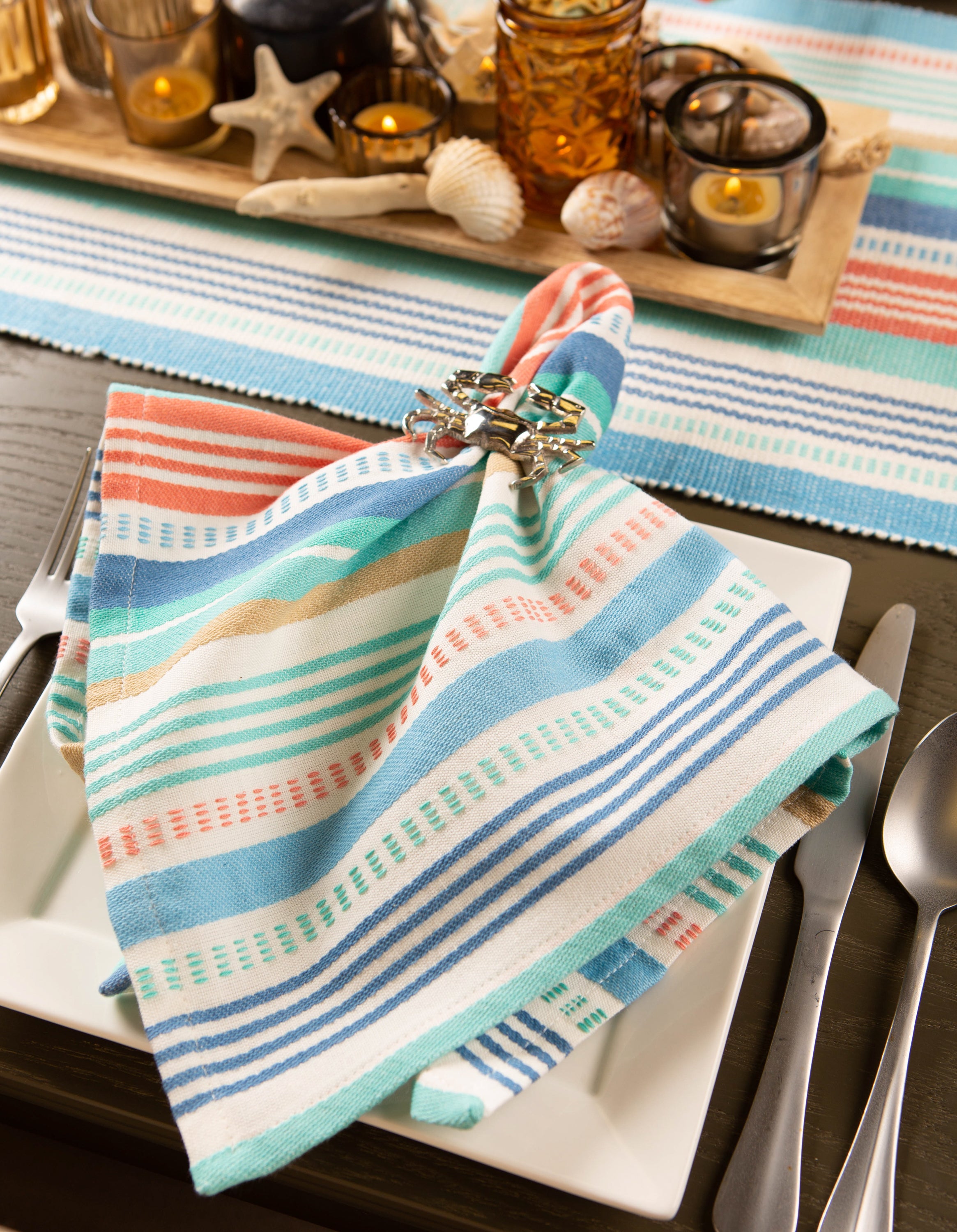 DII Seashore Stripe Napkin (Set of 6)