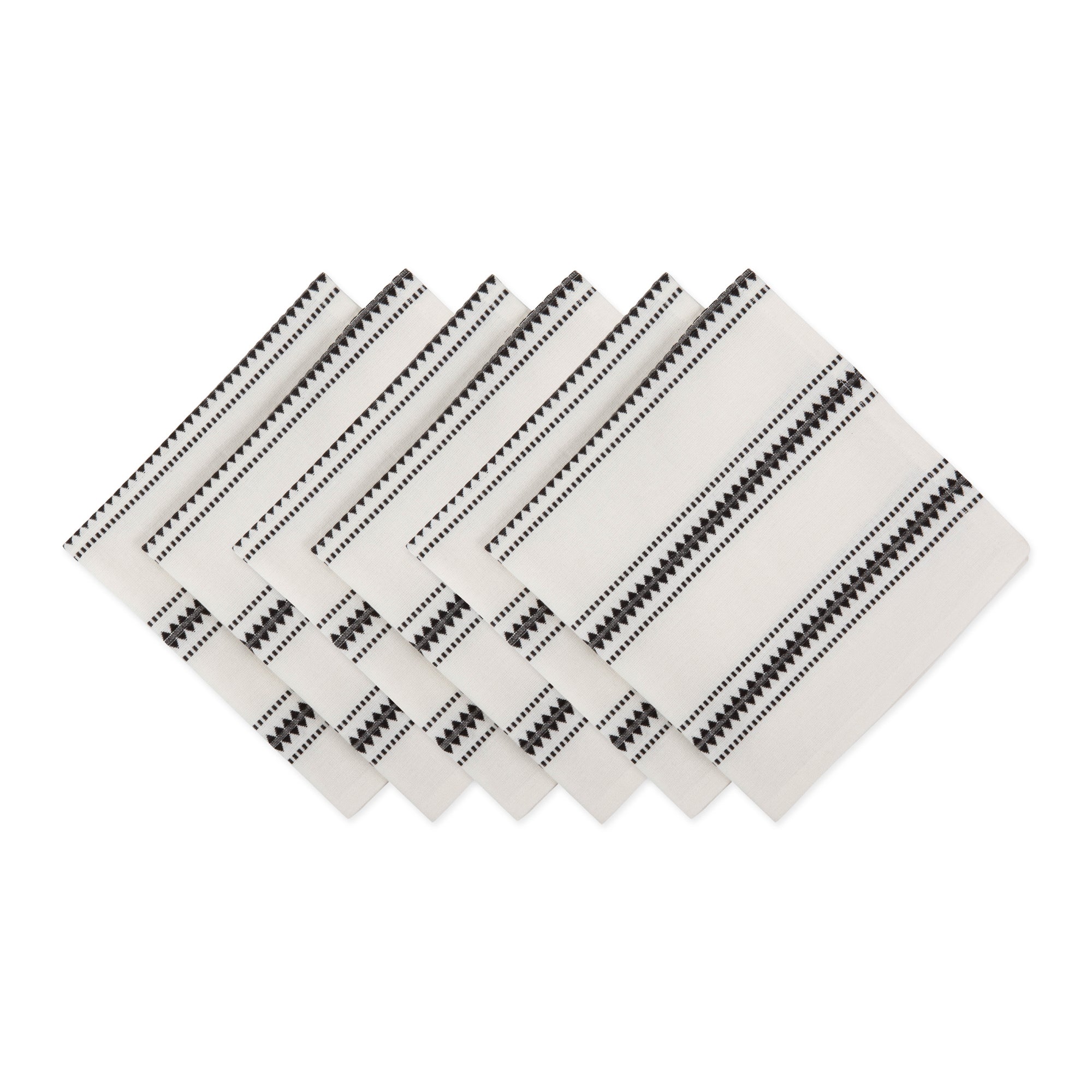 Dii Zig Dobby Stripe Napkin (Set Of 6)