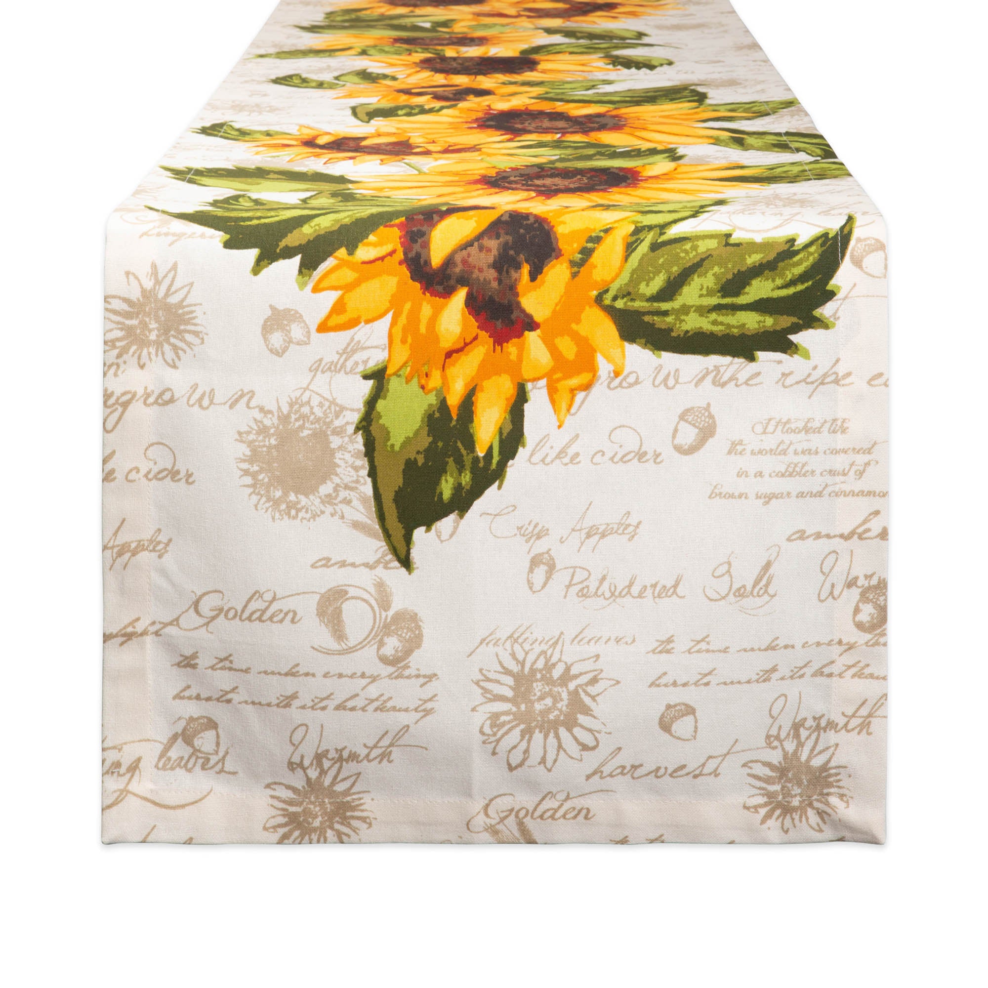 Dii Rustic Sunflowers Printed Table Runner