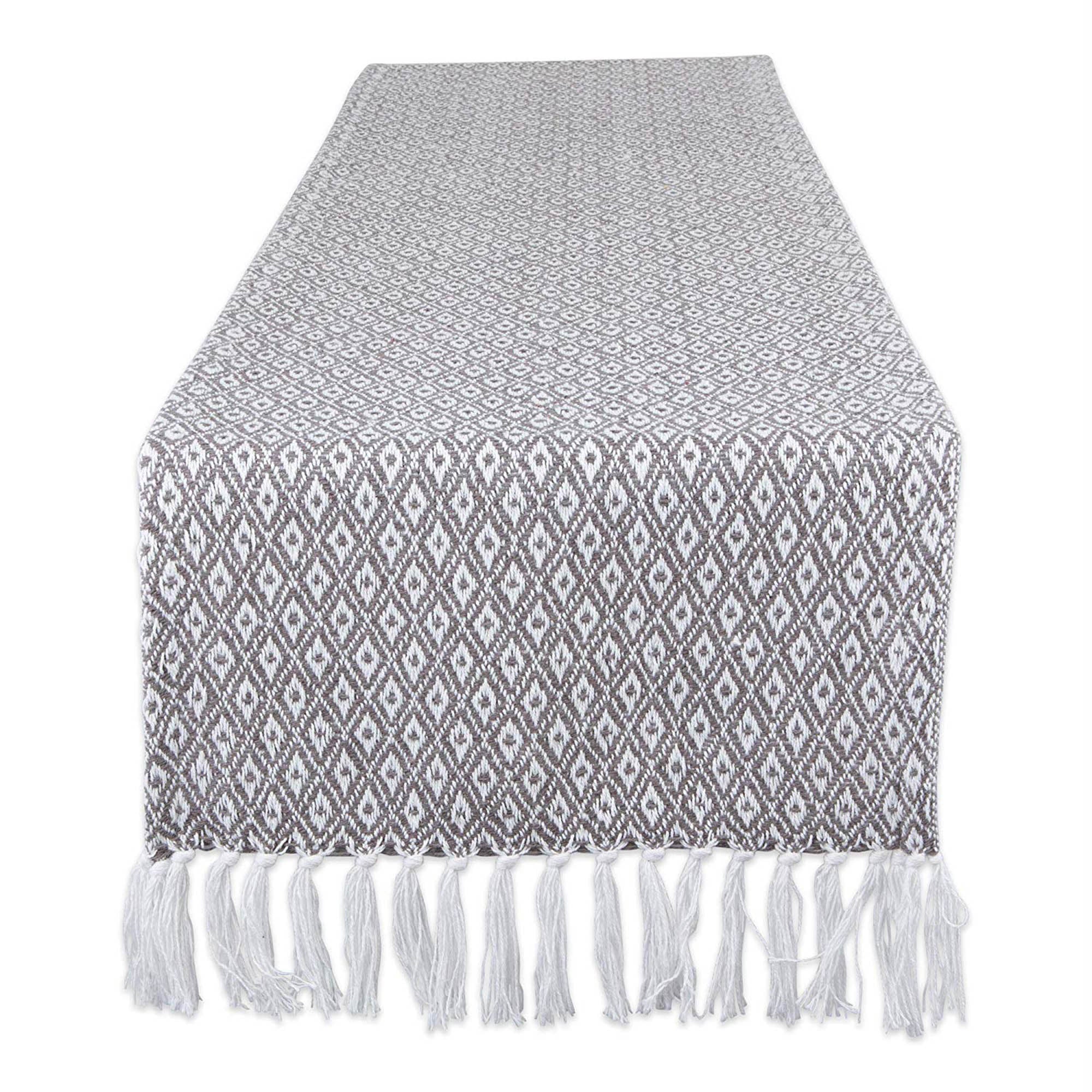 Dii Gray Mini Diamond Table Runner
