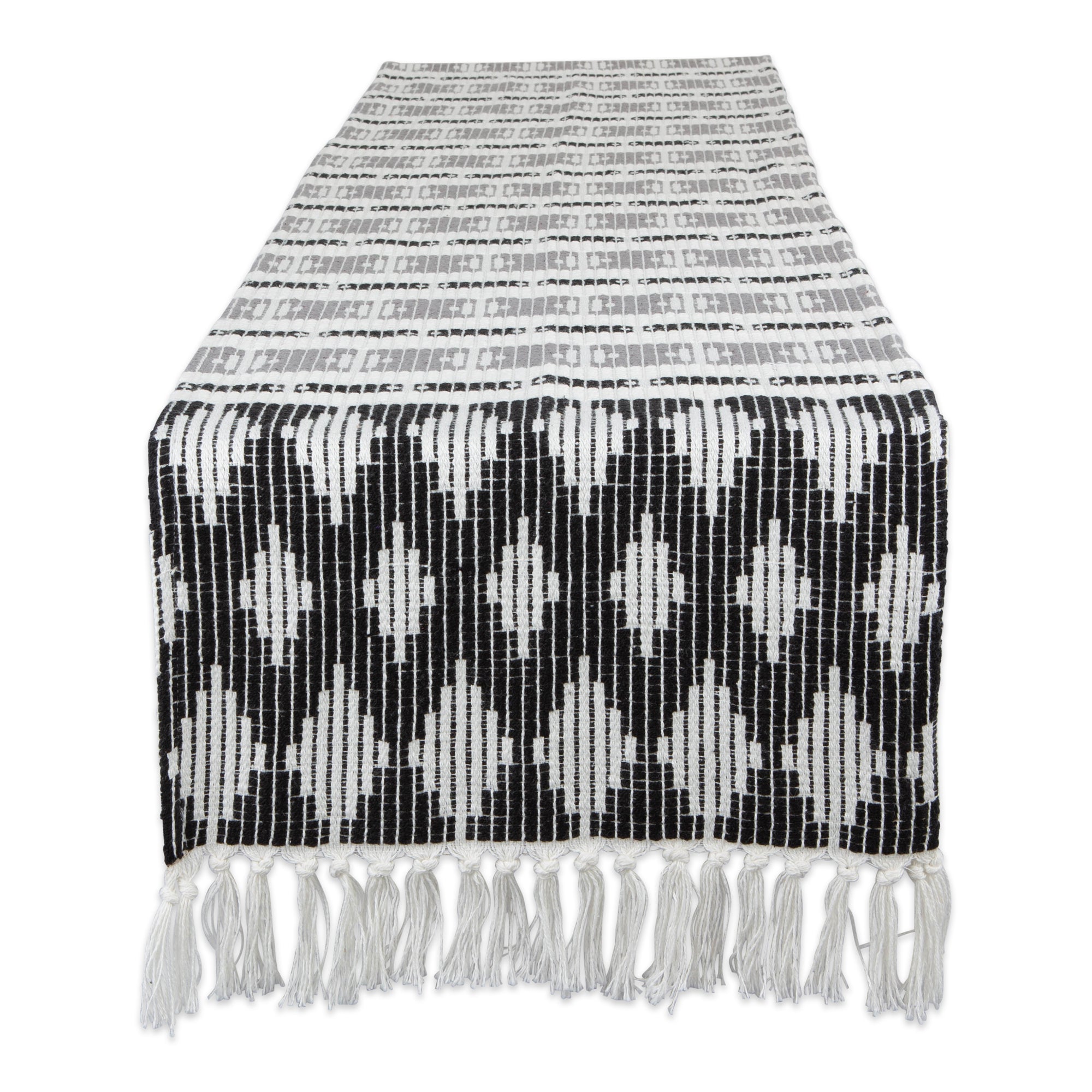 Dii Black/Gray Colby Southwest Table Runner