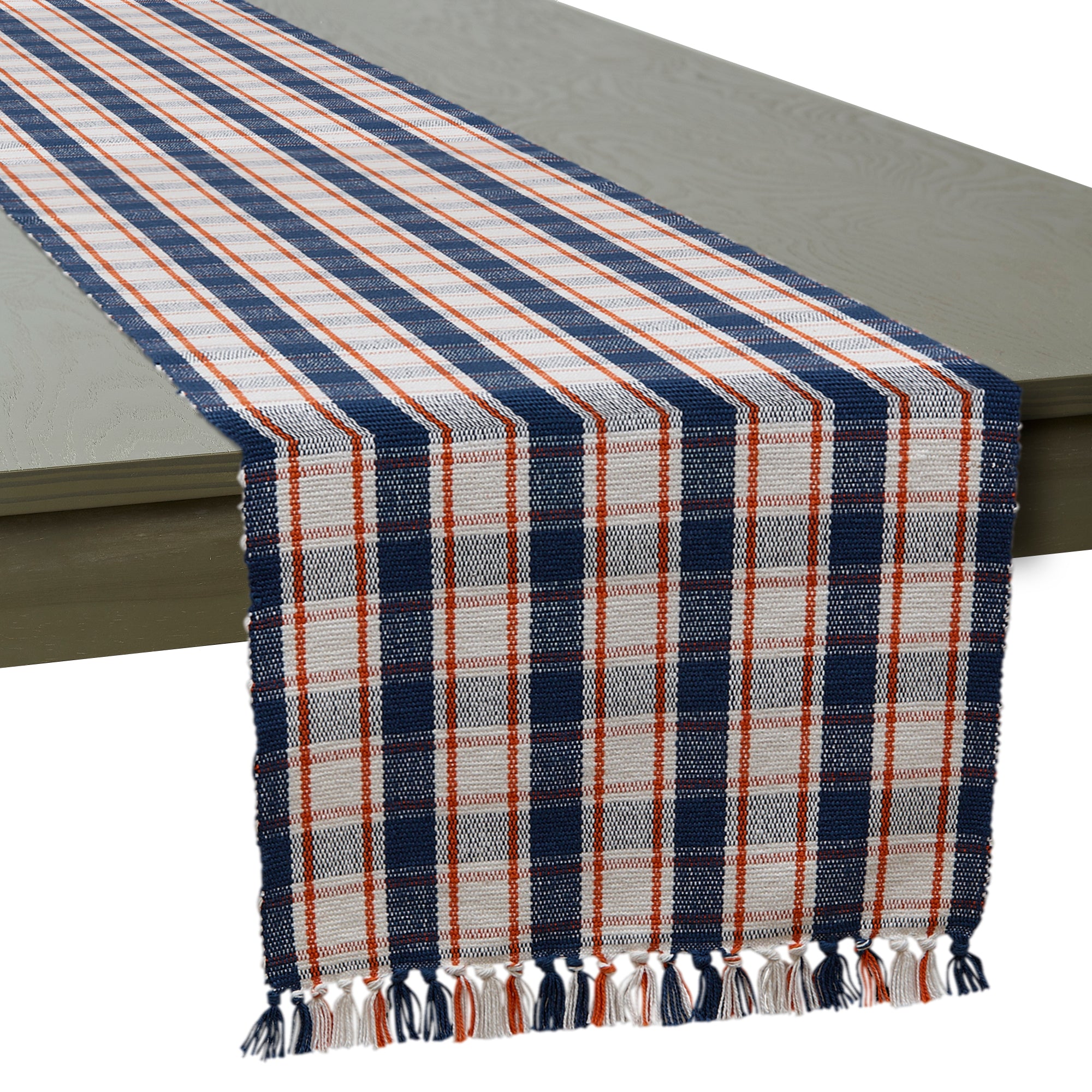 DII Autumn Farmhouse Plaid Table Runner 72