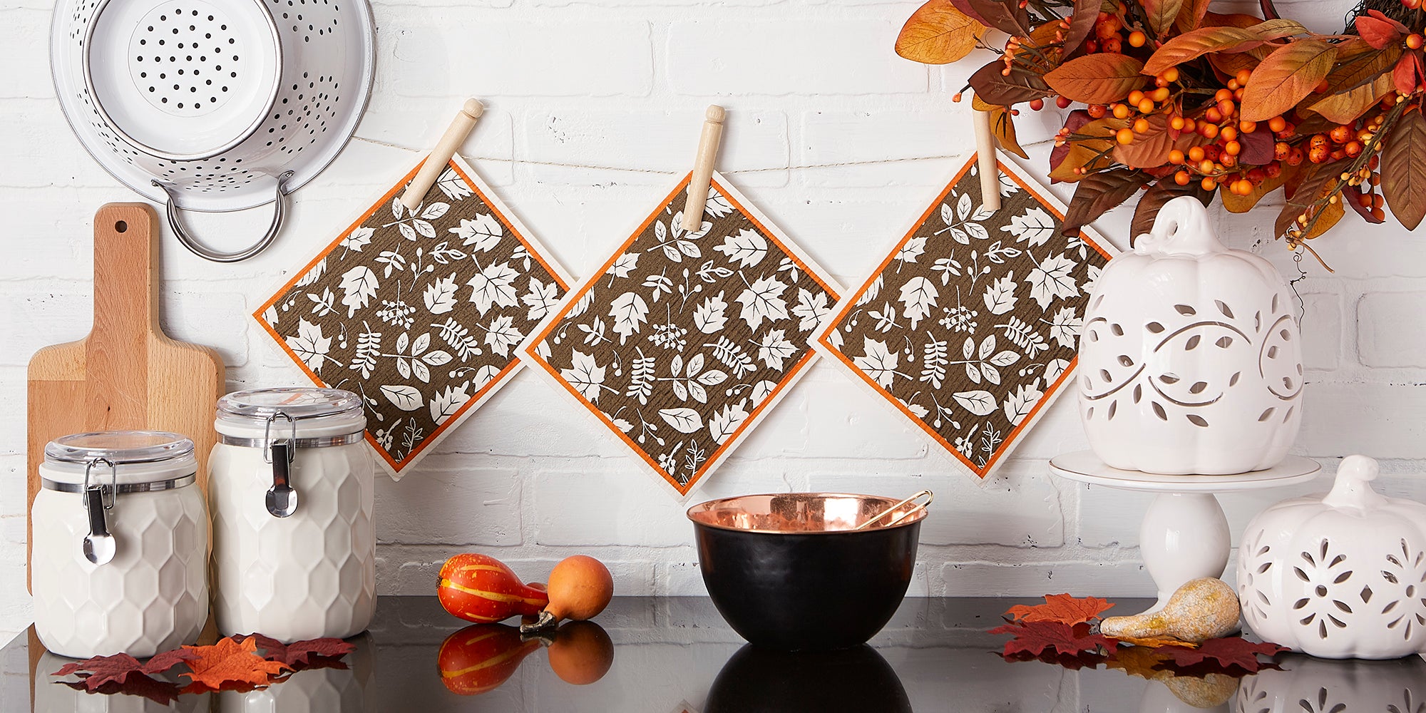 DII It'S Fall Y'All Swedish Dishcloth Set/3