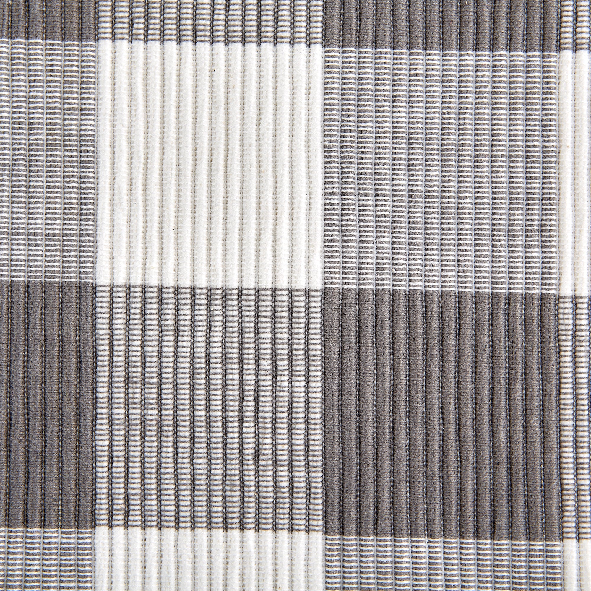 DII Gray & White Buffalo Check Ribbed Placemat Set/6
