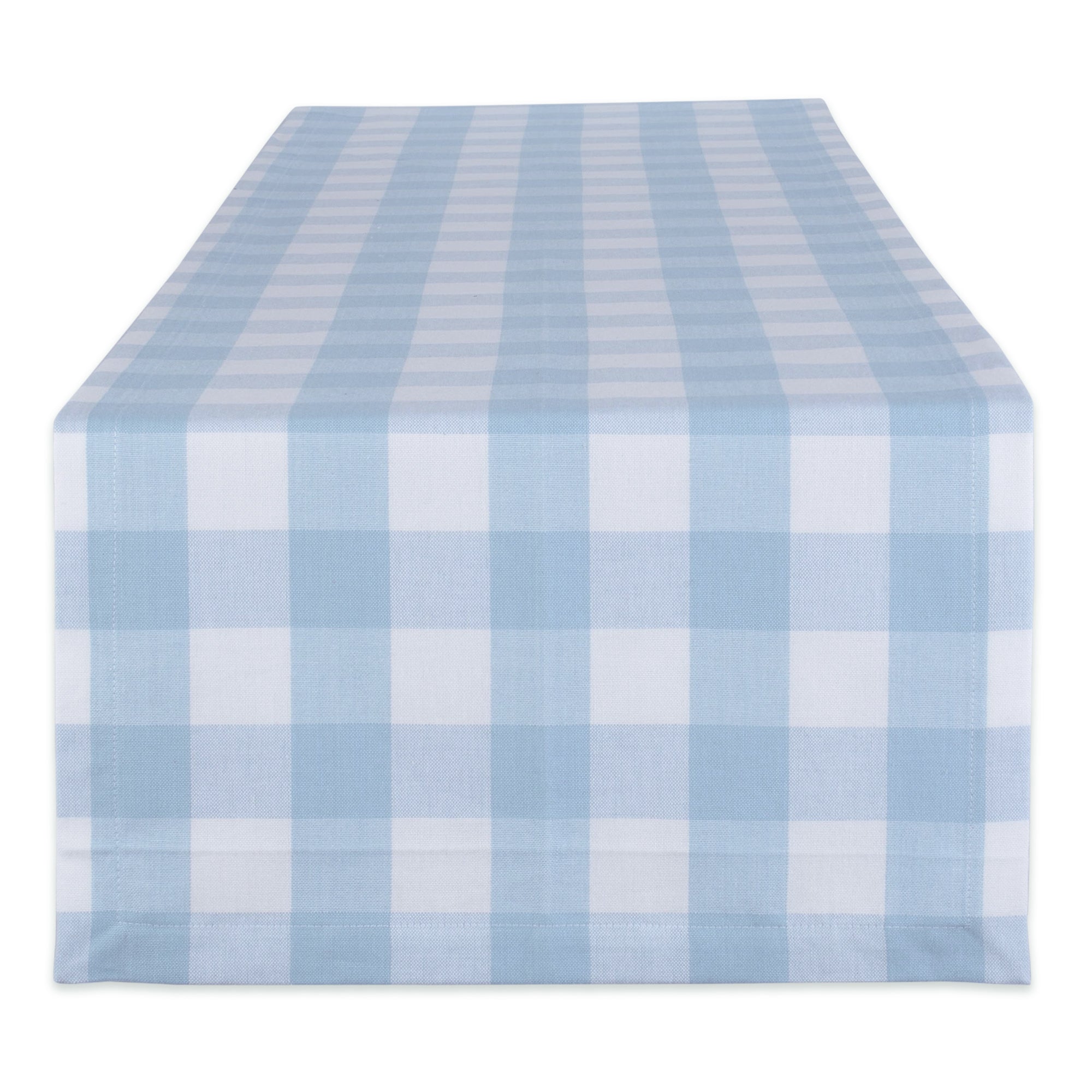 Dii Light Blue Buffalo Check Table Runner 14X72