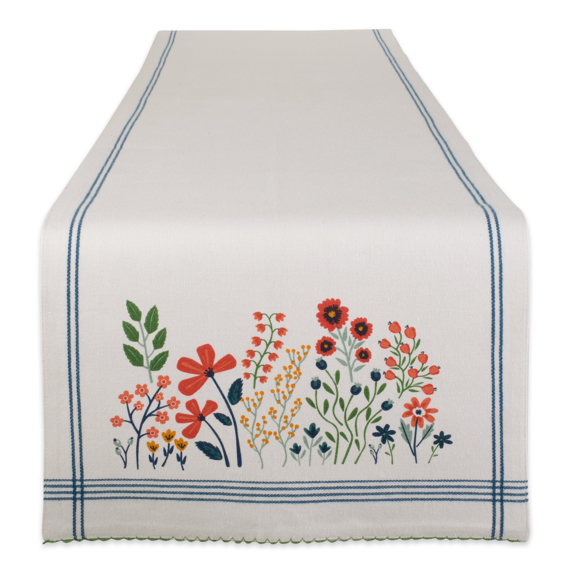 Dii Flower Garden Embellished Table Runner 14X72