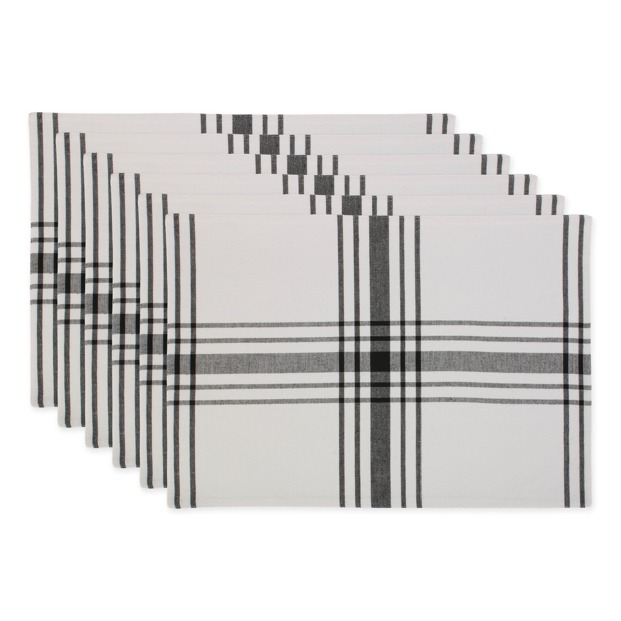 Dii Home Sweet Farmhouse Kitchen Textiles, 13X19'', Black, 6 Pieces