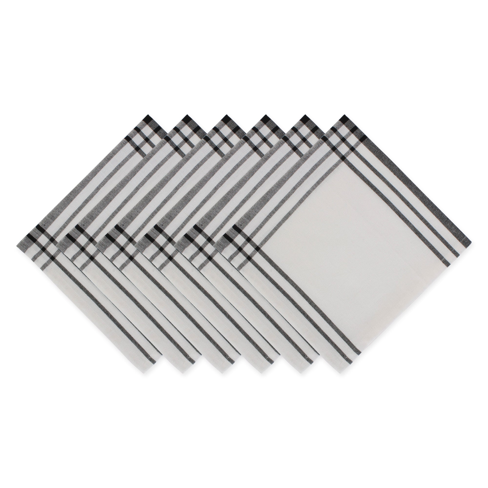 Dii Home Sweet Farmhouse Kitchen Textiles, 20X20'', Black, 6 Pieces