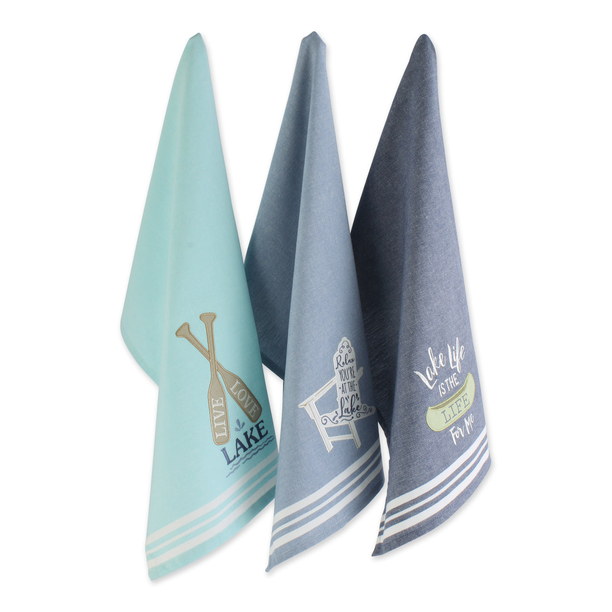 Dii Lake Plaid Home Collection, 18X28'', Lakeside, 3 Pieces