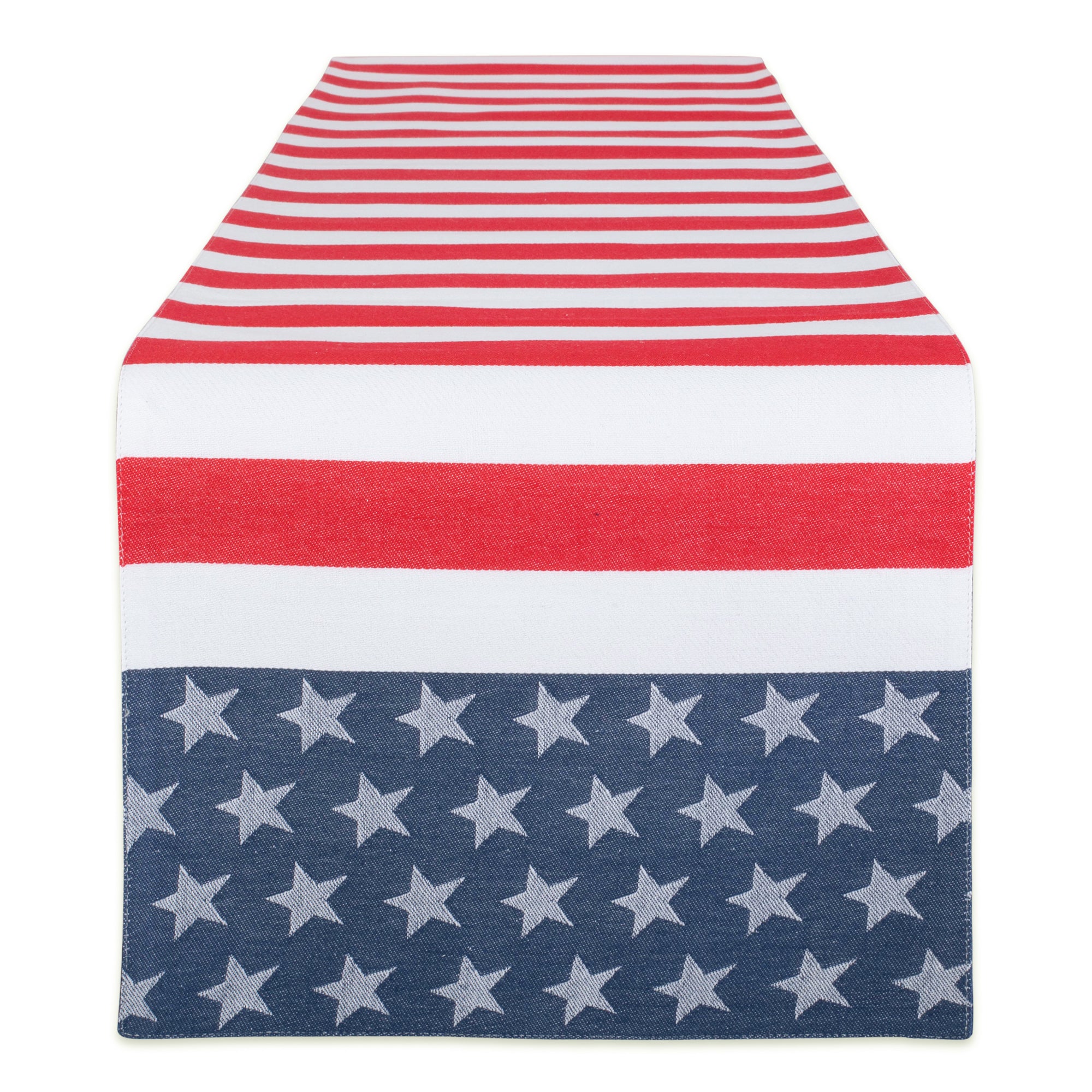 Dii Stars And Stripes Jacquard Table Runner 14X72