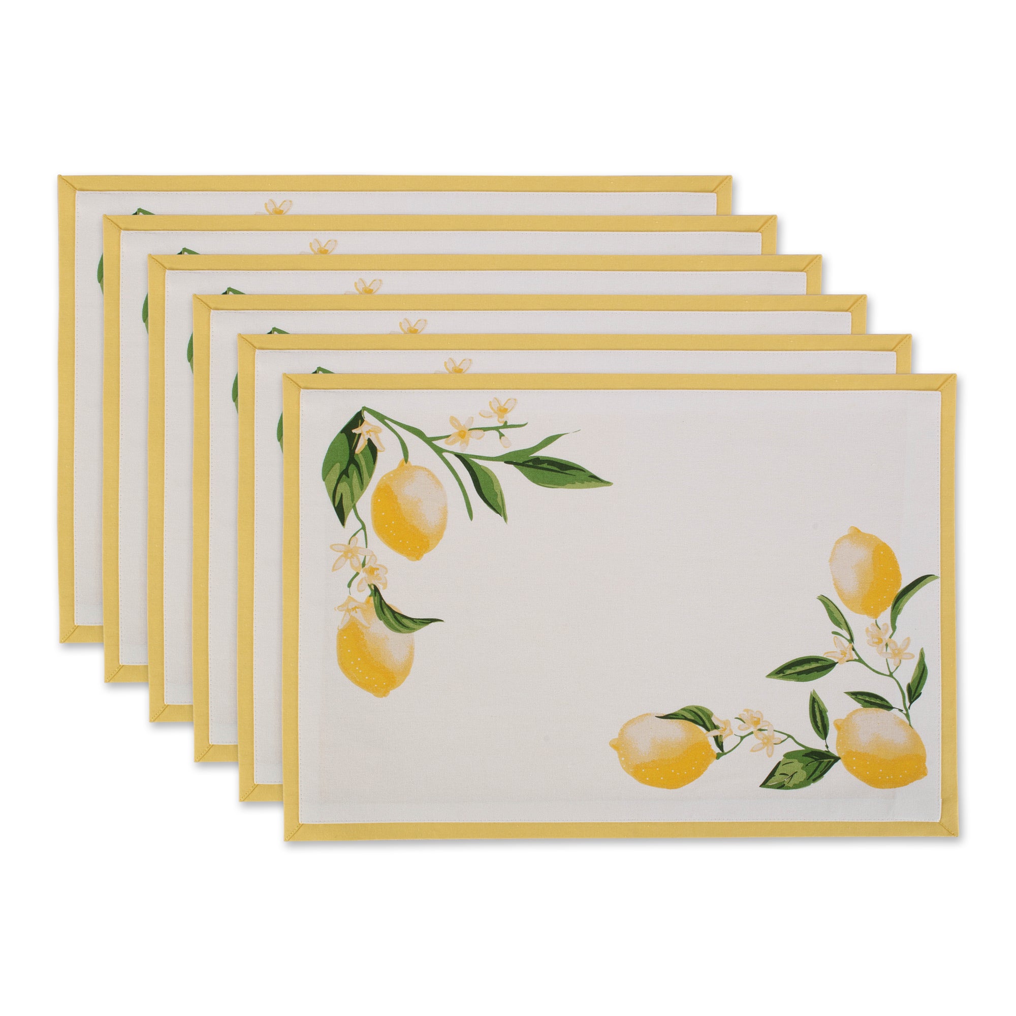 Dii Lemon Bliss Kitchen Textiles, 13X19'', Lemon Bliss, 6 Pieces