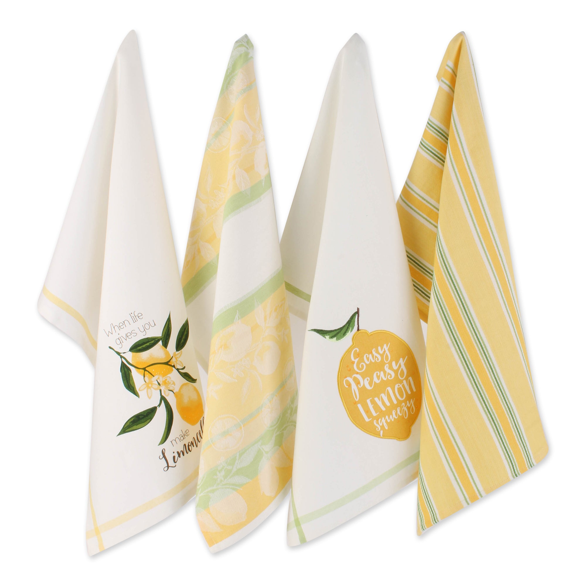 Dii Lemon Bliss Kitchen Textiles, 18X28'', Lemon Bliss, 4 Pieces