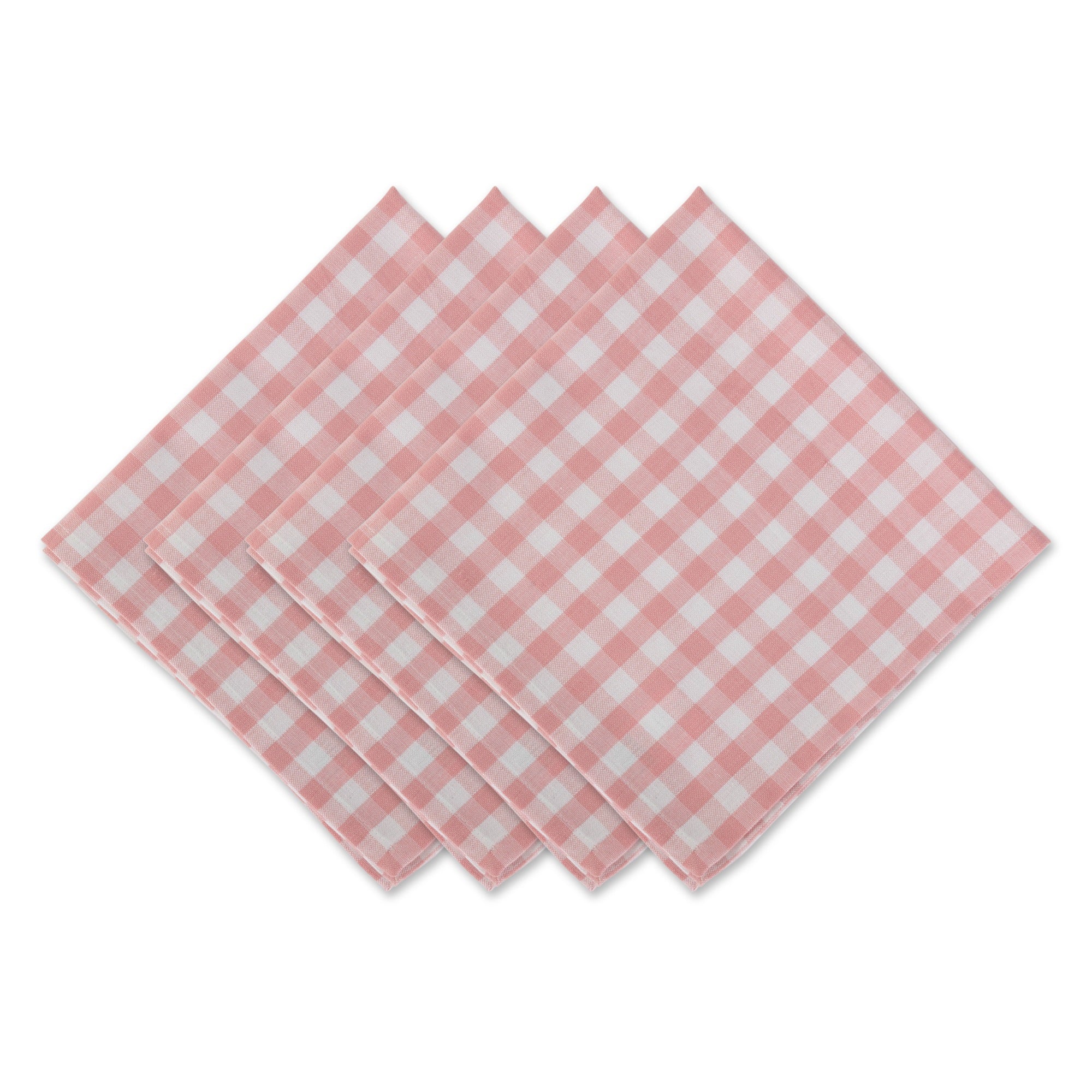 Pink & White Gingham Napkin Set/4