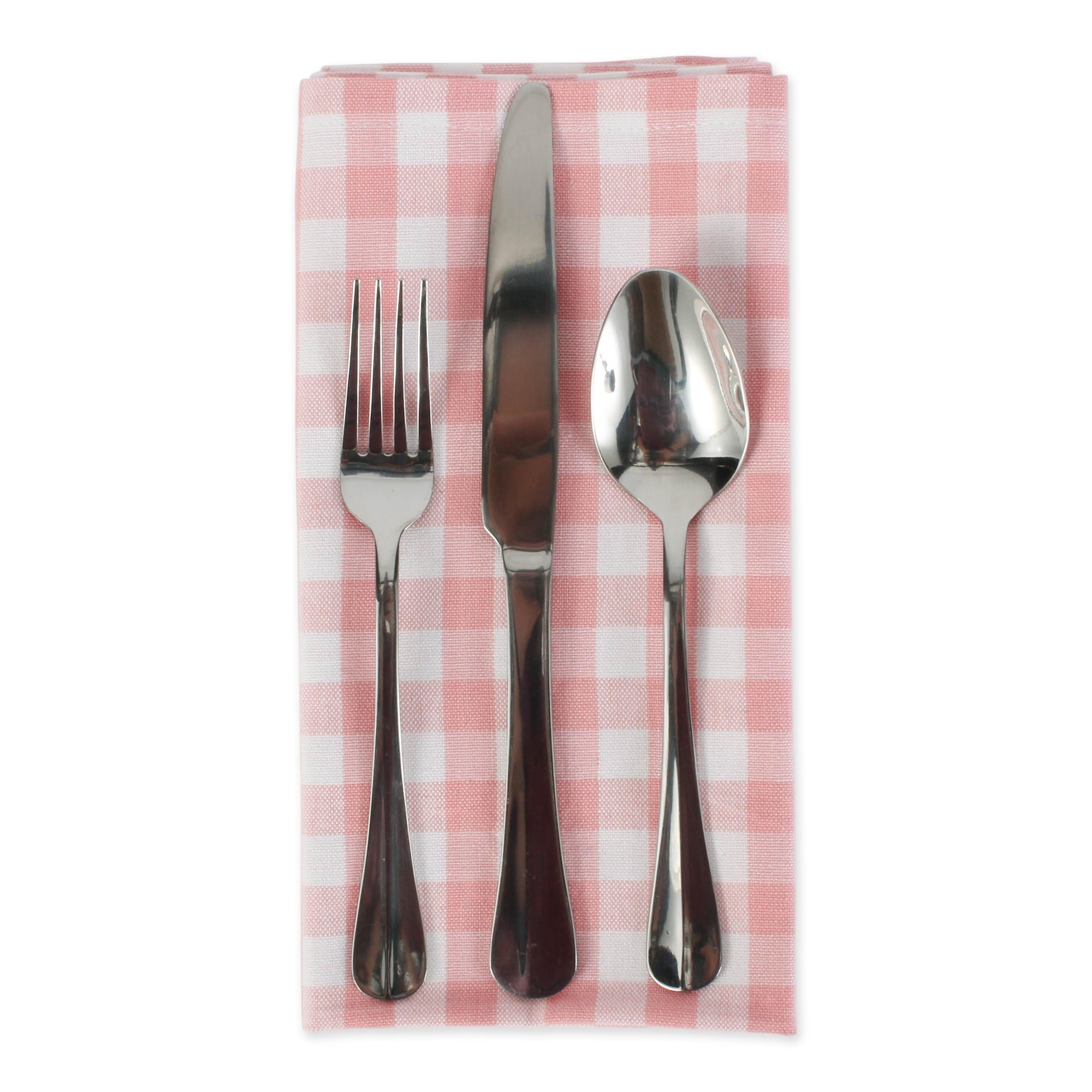 Pink & White Gingham Napkin Set/4