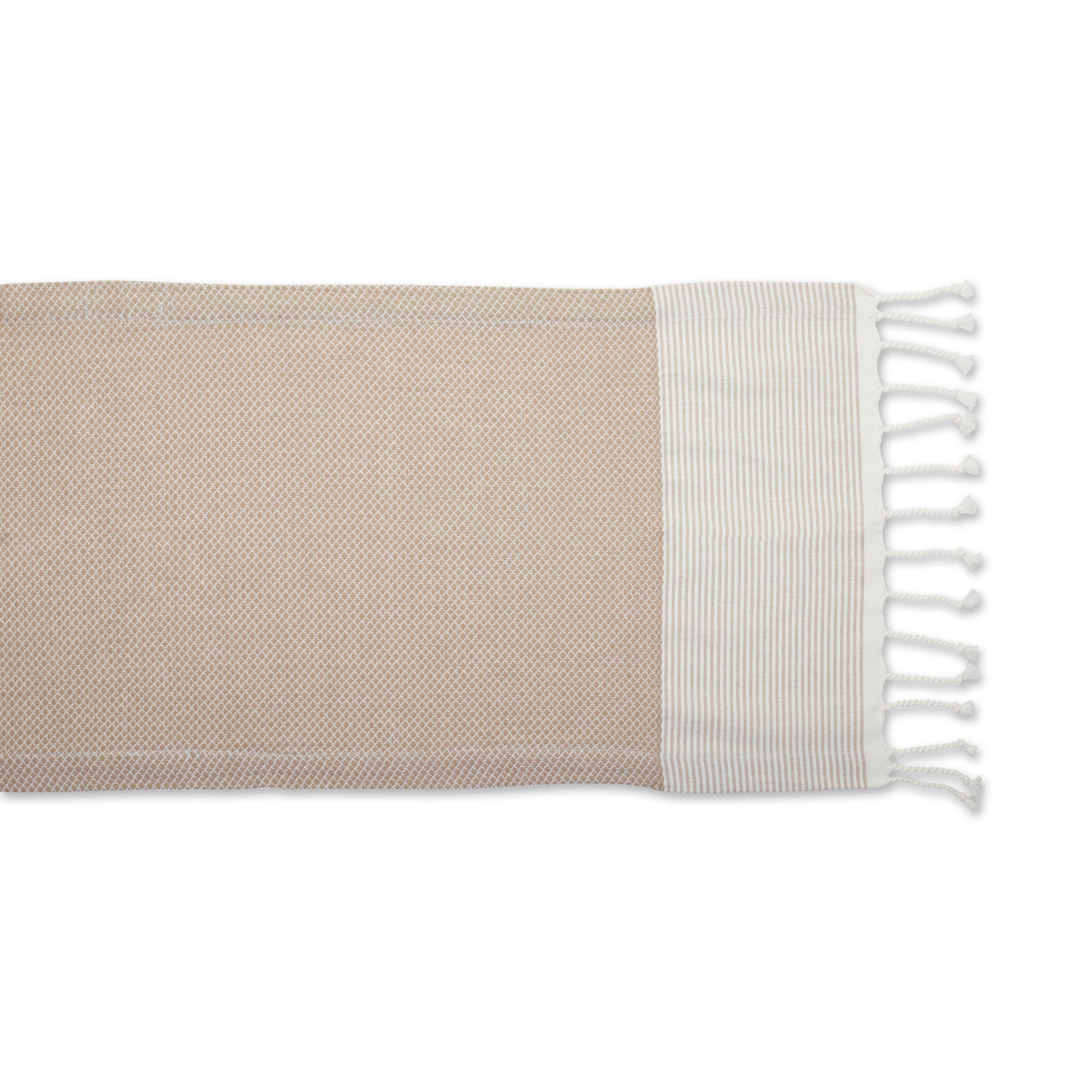 DII Stone Bordered Dobby Table Runner 15x108