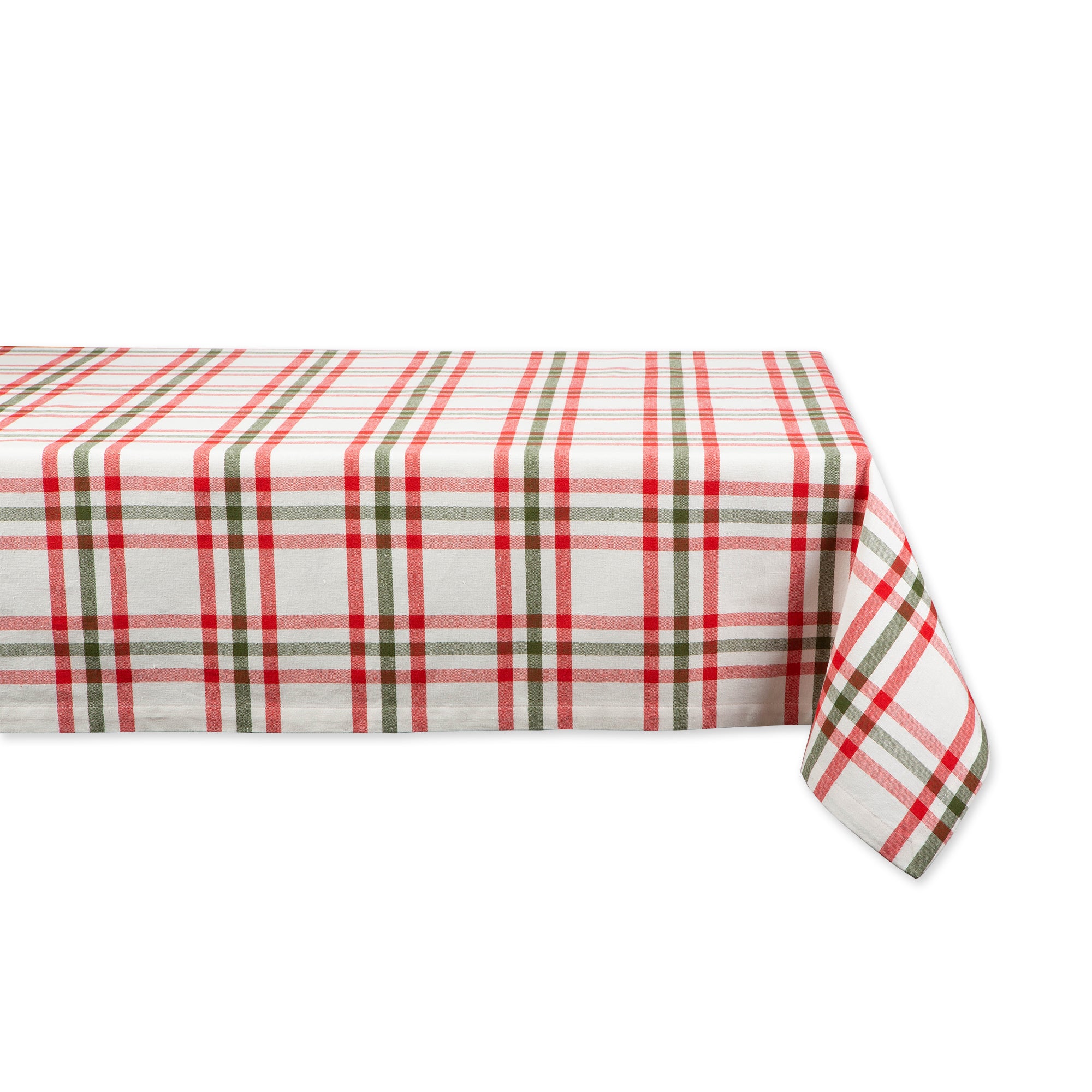 Dii Kitchen & Tabletop Jolly Tree Collection Tablecloth, Nutcracker Plaid, 52X52''