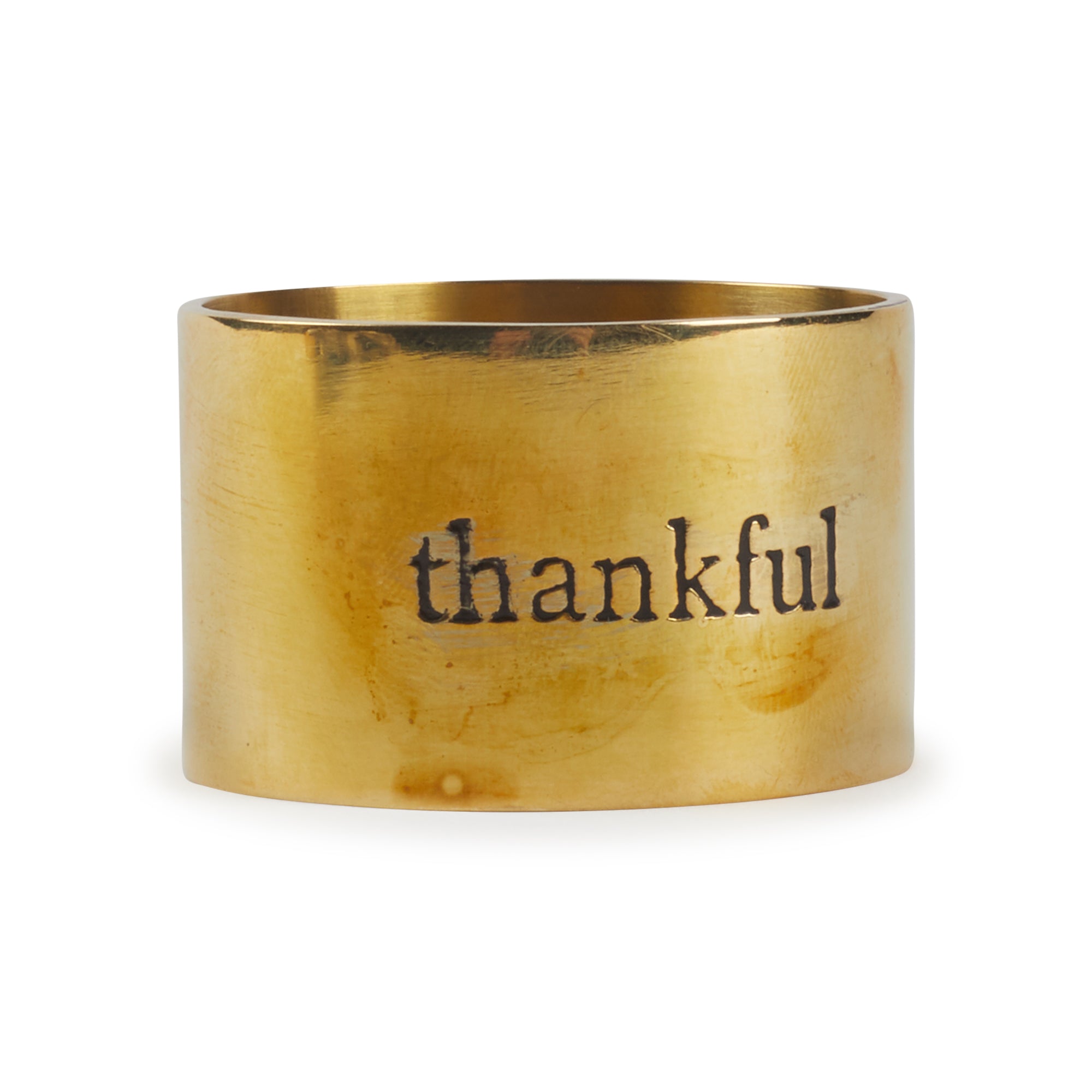 DII Asst Always Grateful Stamped Napkin Rings Set/4