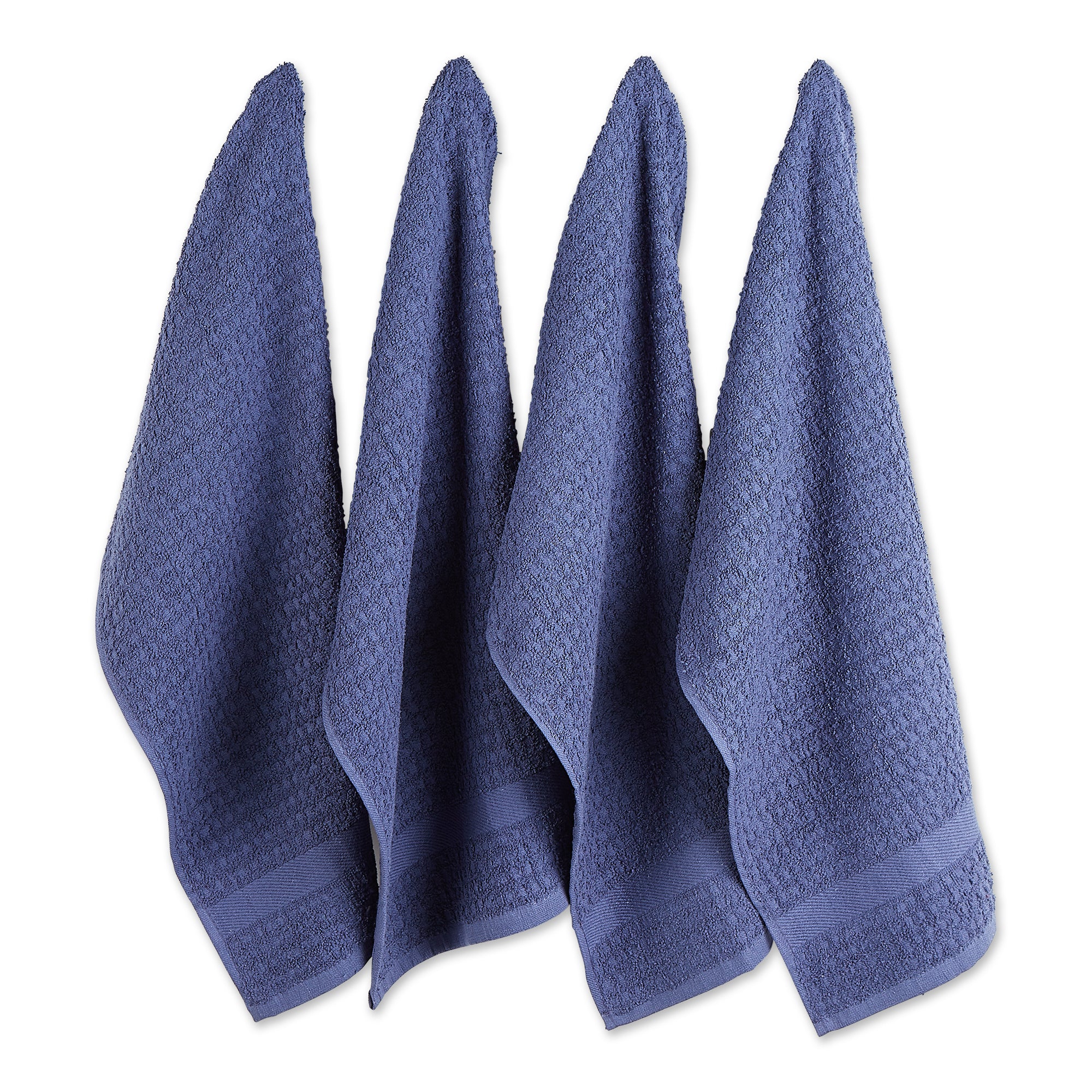 Dii Solid French Blue Waffle Terry Dishtowel (Set Of 4)