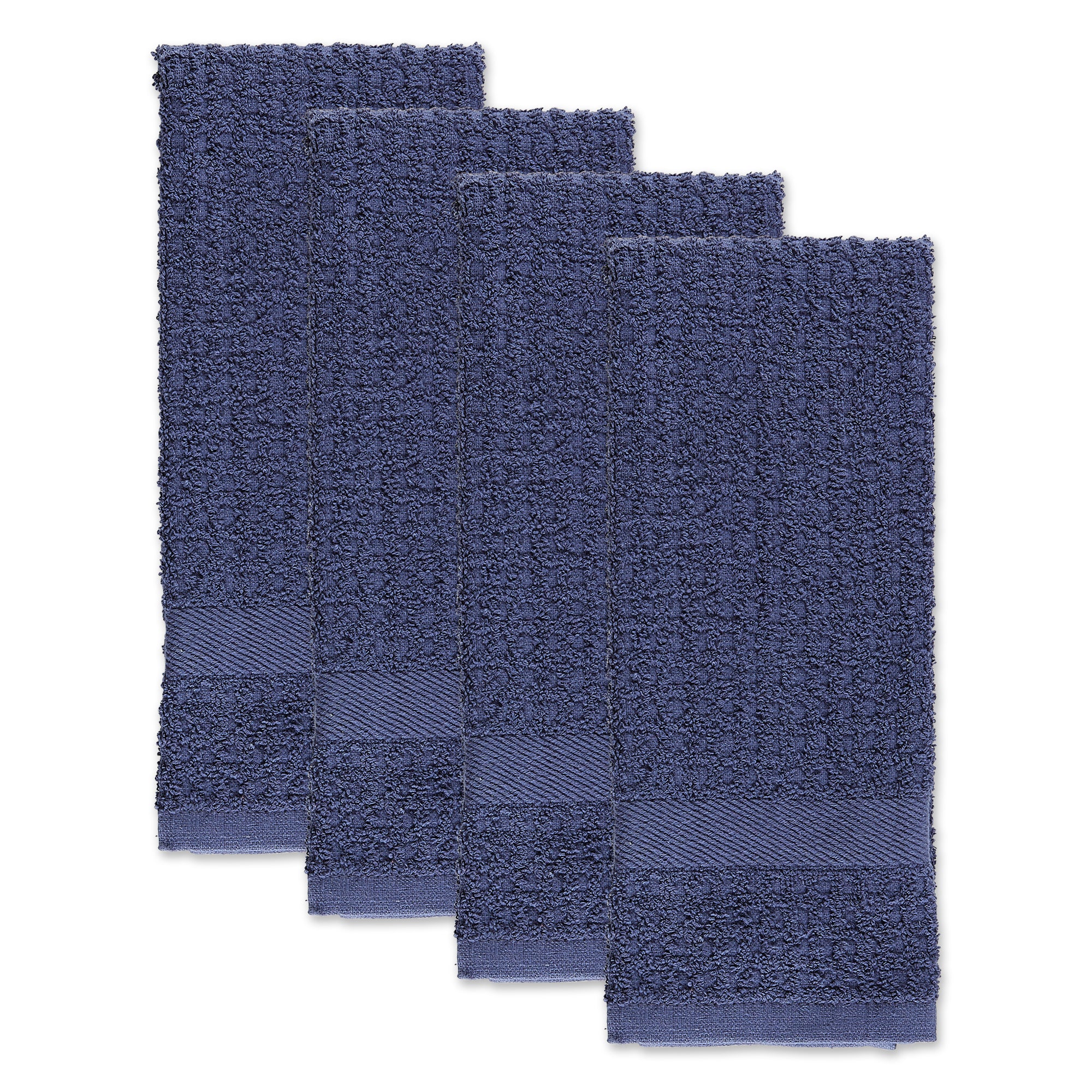 DII Solid French Blue Waffle Terry Dishtowel (Set of 4)