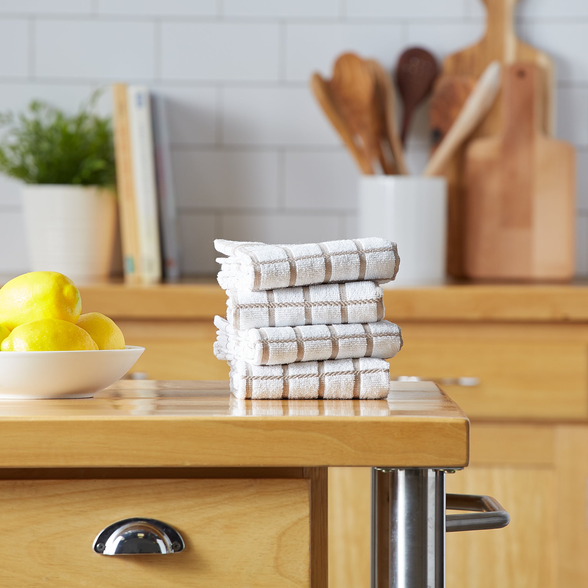 DII Stone Windowpane Terry Dishtowel (Set of 4)