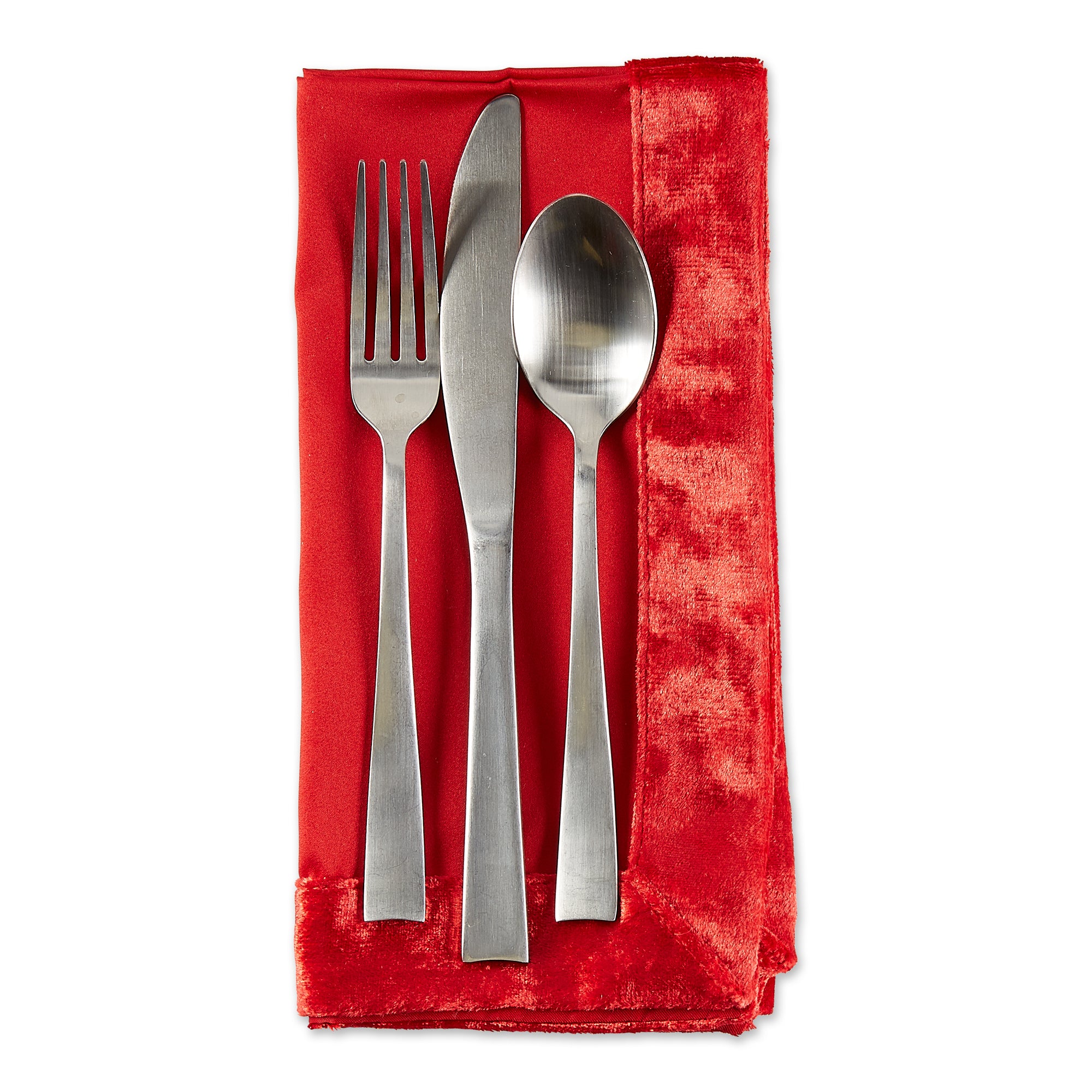 DII Red Velvet Trimmed Napkin (Set of 4)