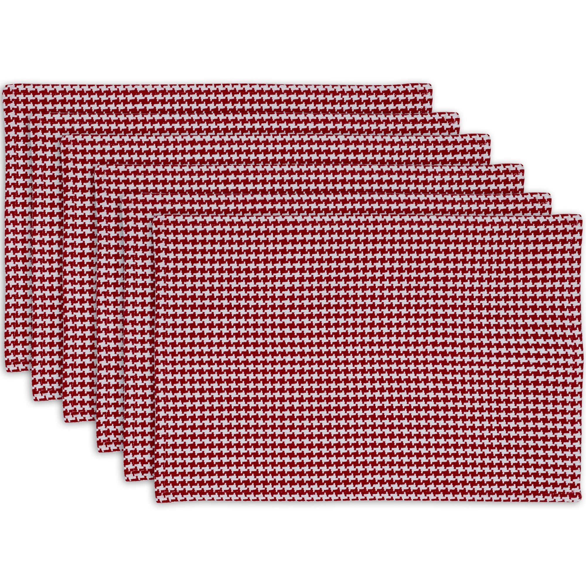 DII Tango Houndstooth Placemat Set, 13x19, 6 Piece