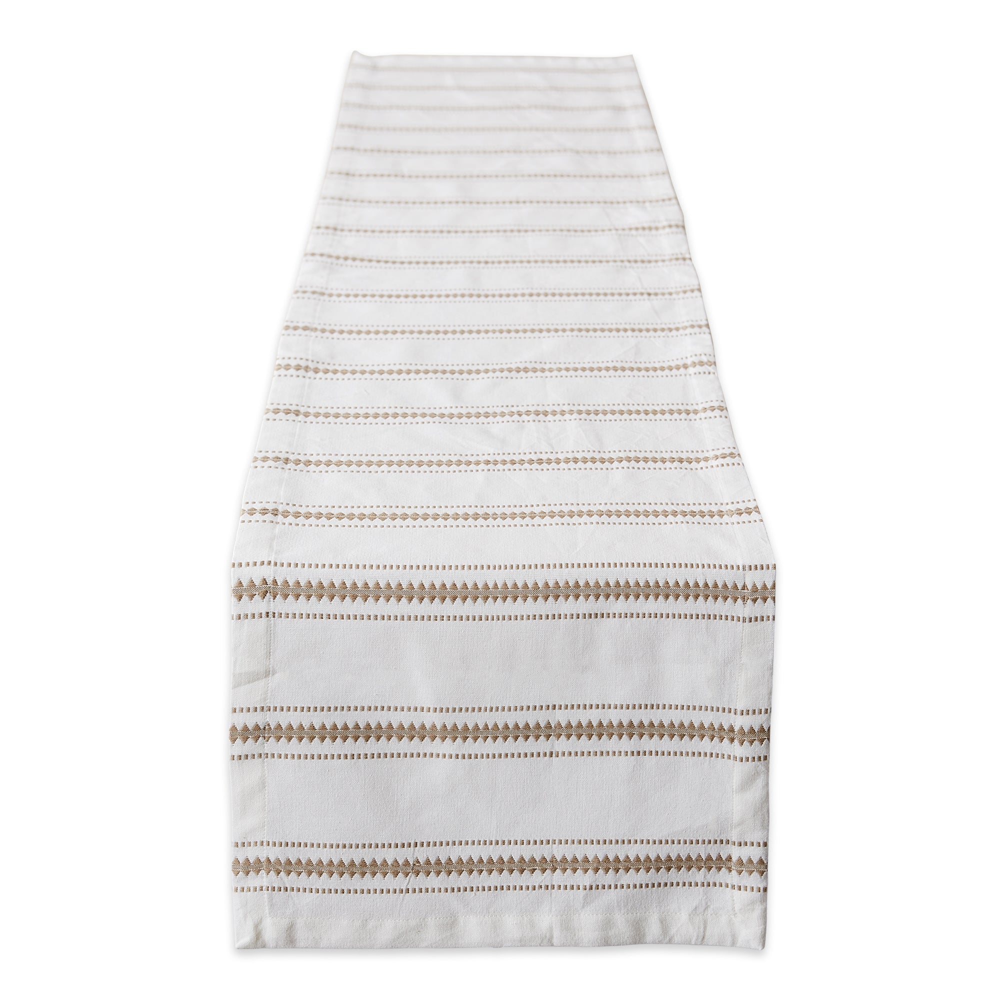 Dii Stone Zig Dobby Stripe Table Runner