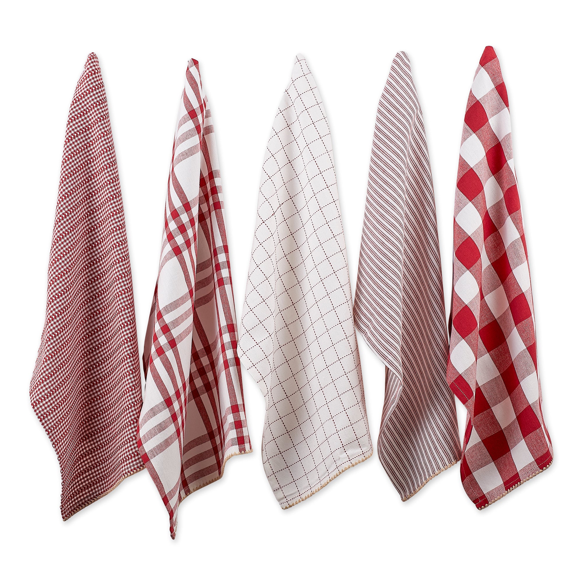 Dii Barn Red Farmhouse Woven Dishtowel (Set Of 5)