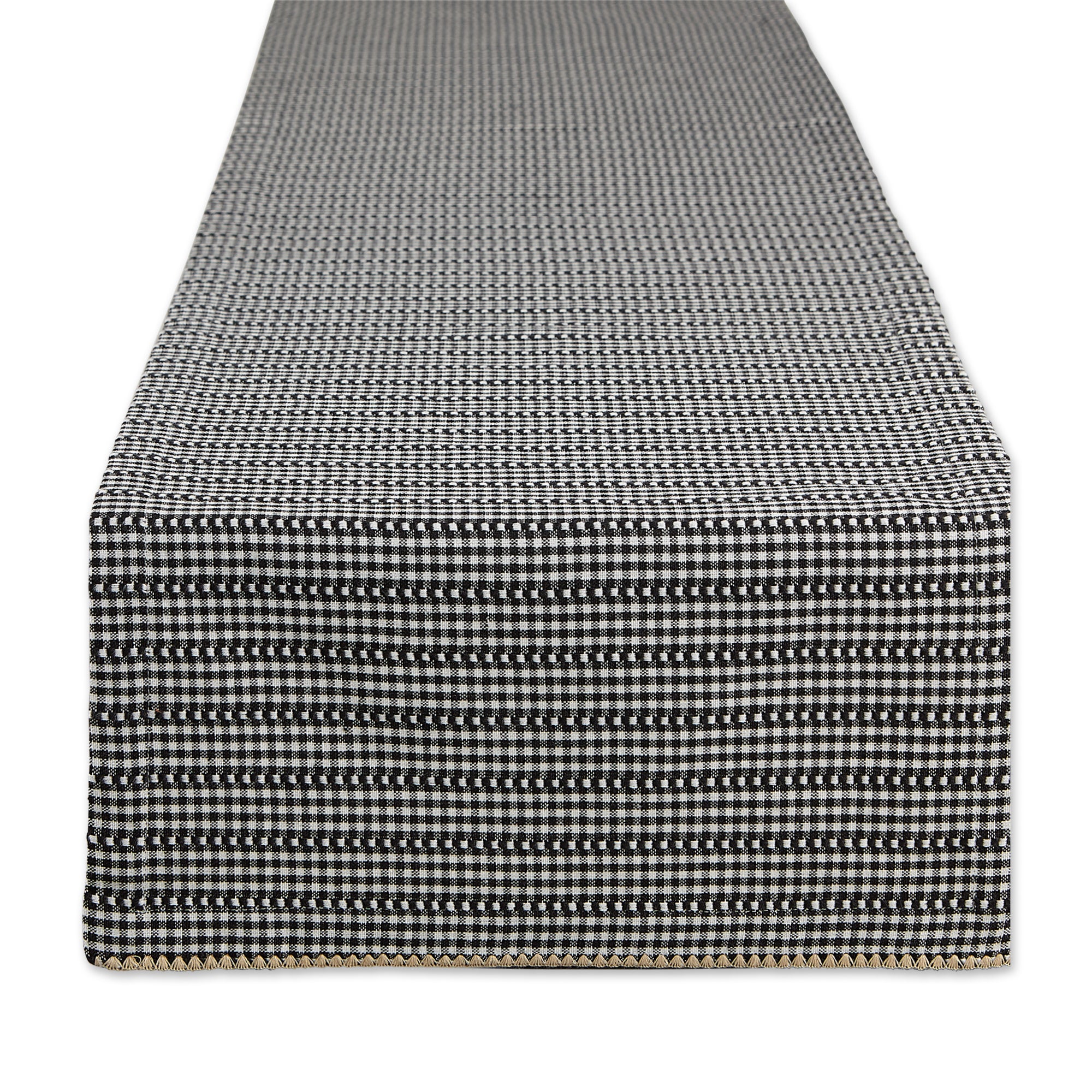 Dii Black Farmhouse Gingham Table Runner