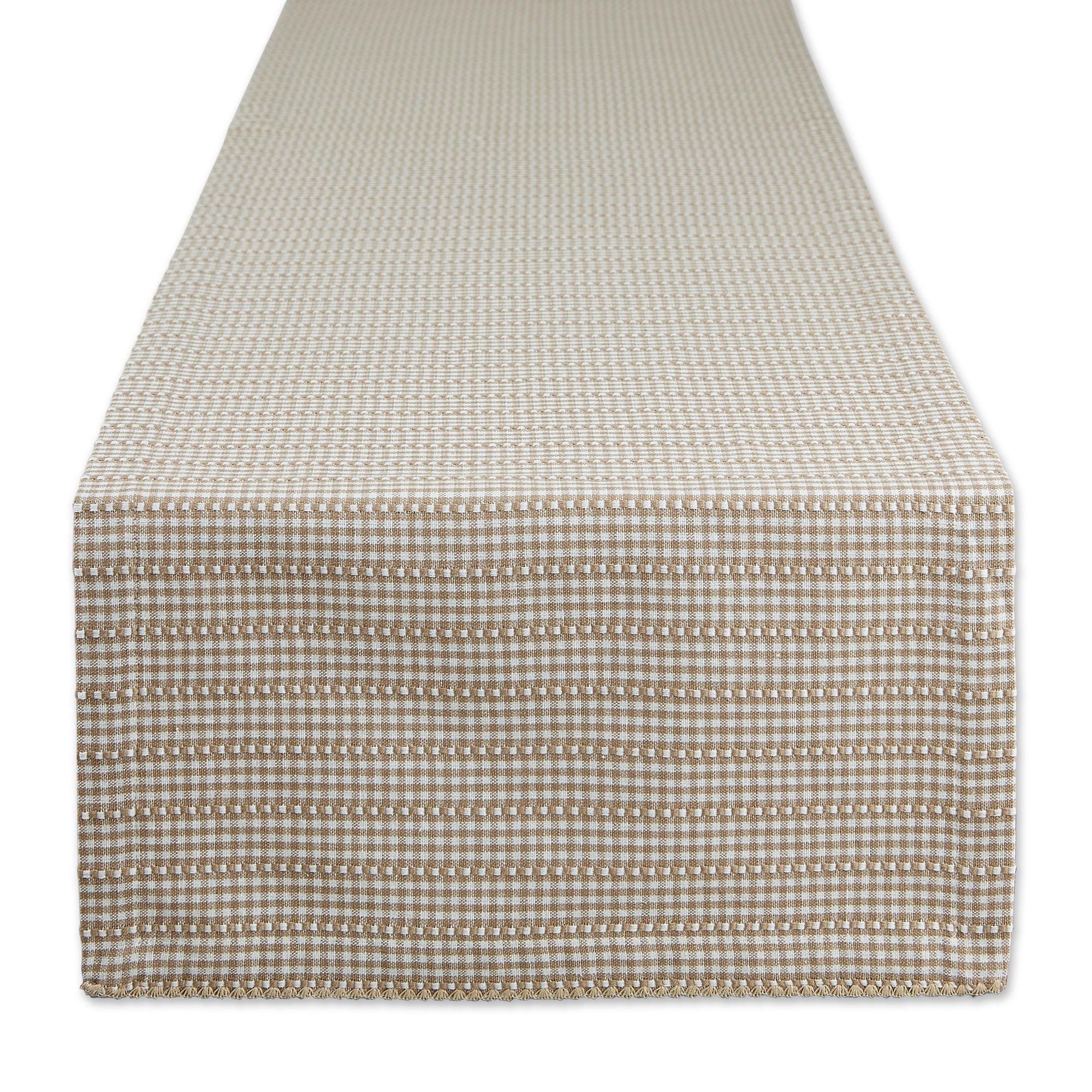 DII Stone Farmhouse Gingham Table Runner