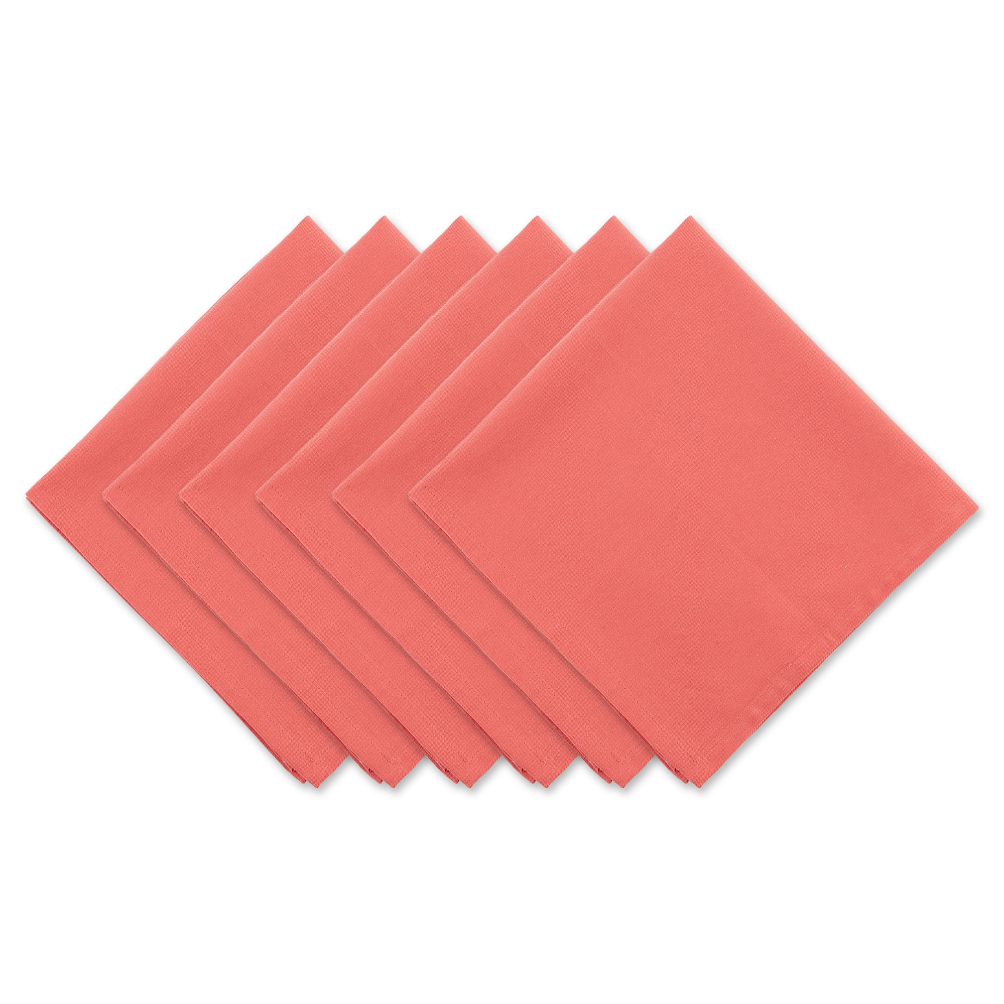Dii Solid Coral Reef Napkin (Set Of 6)