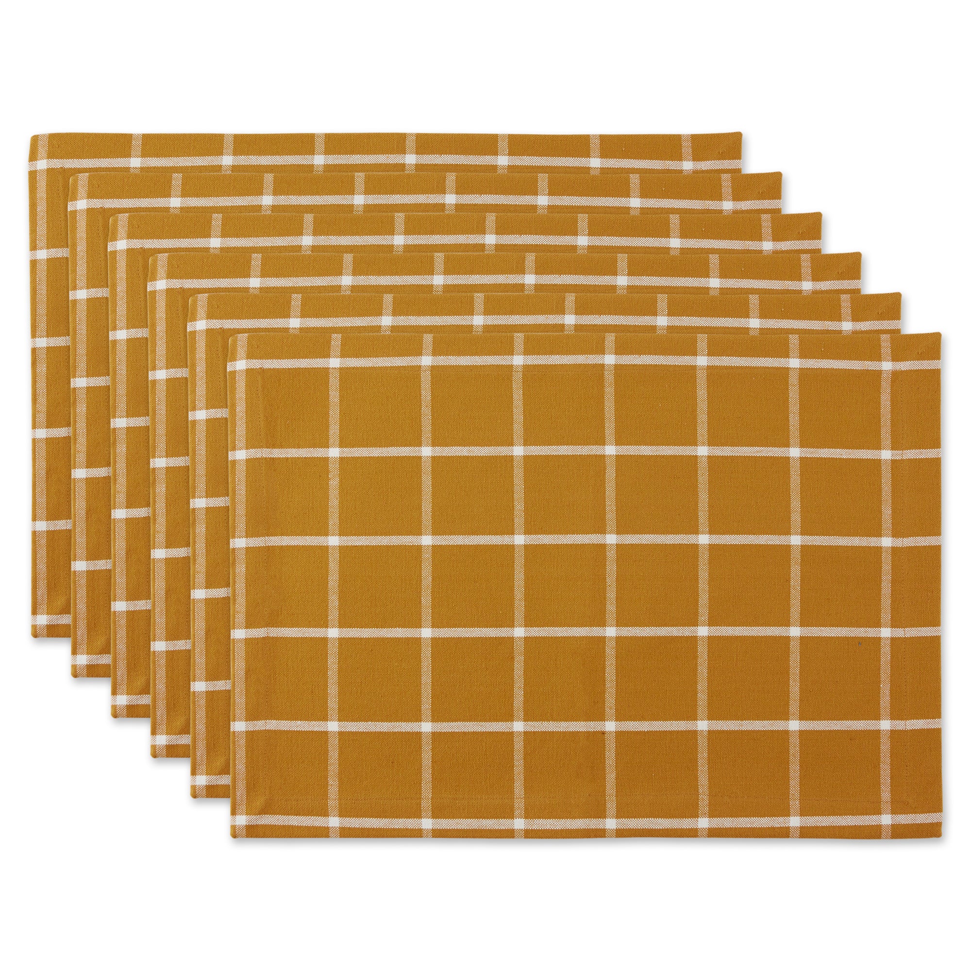 Dii Honey Gold Check Placemat (Set Of 6)