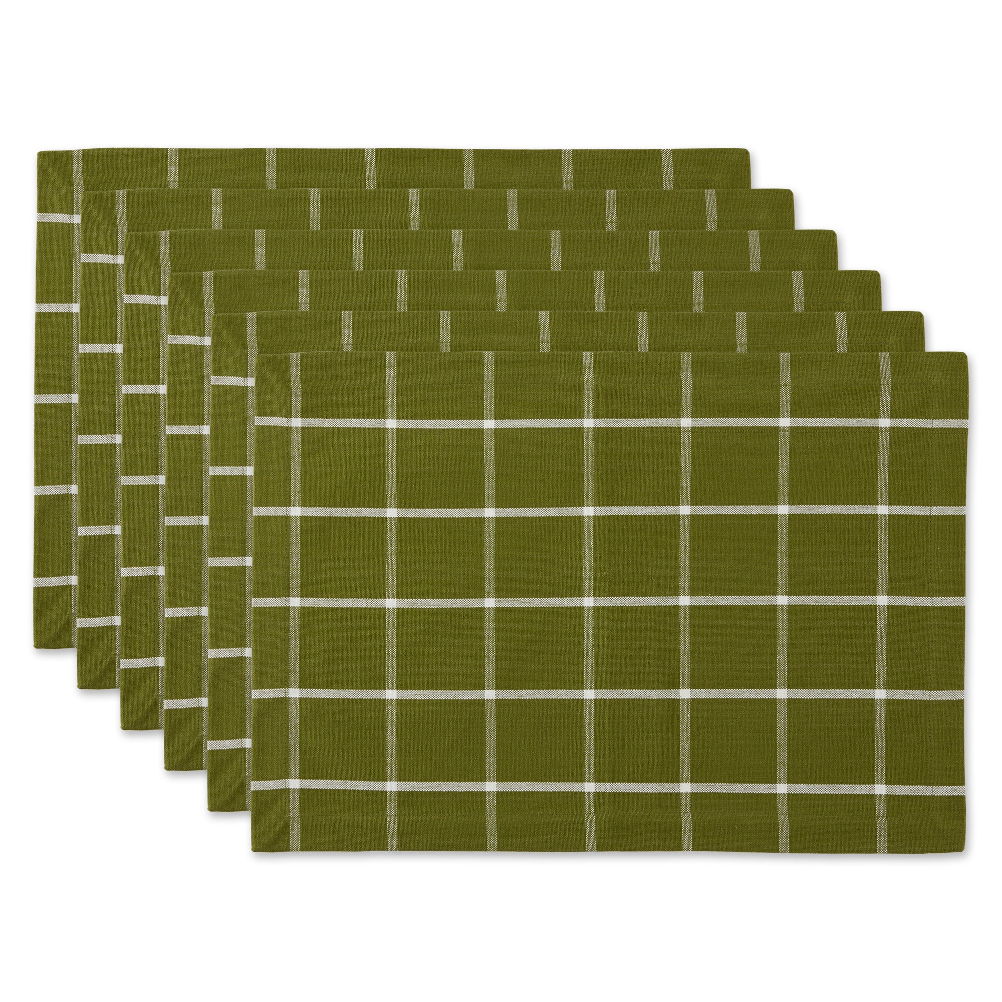 Dii Ventana Green Check Placemat (Set Of 6)