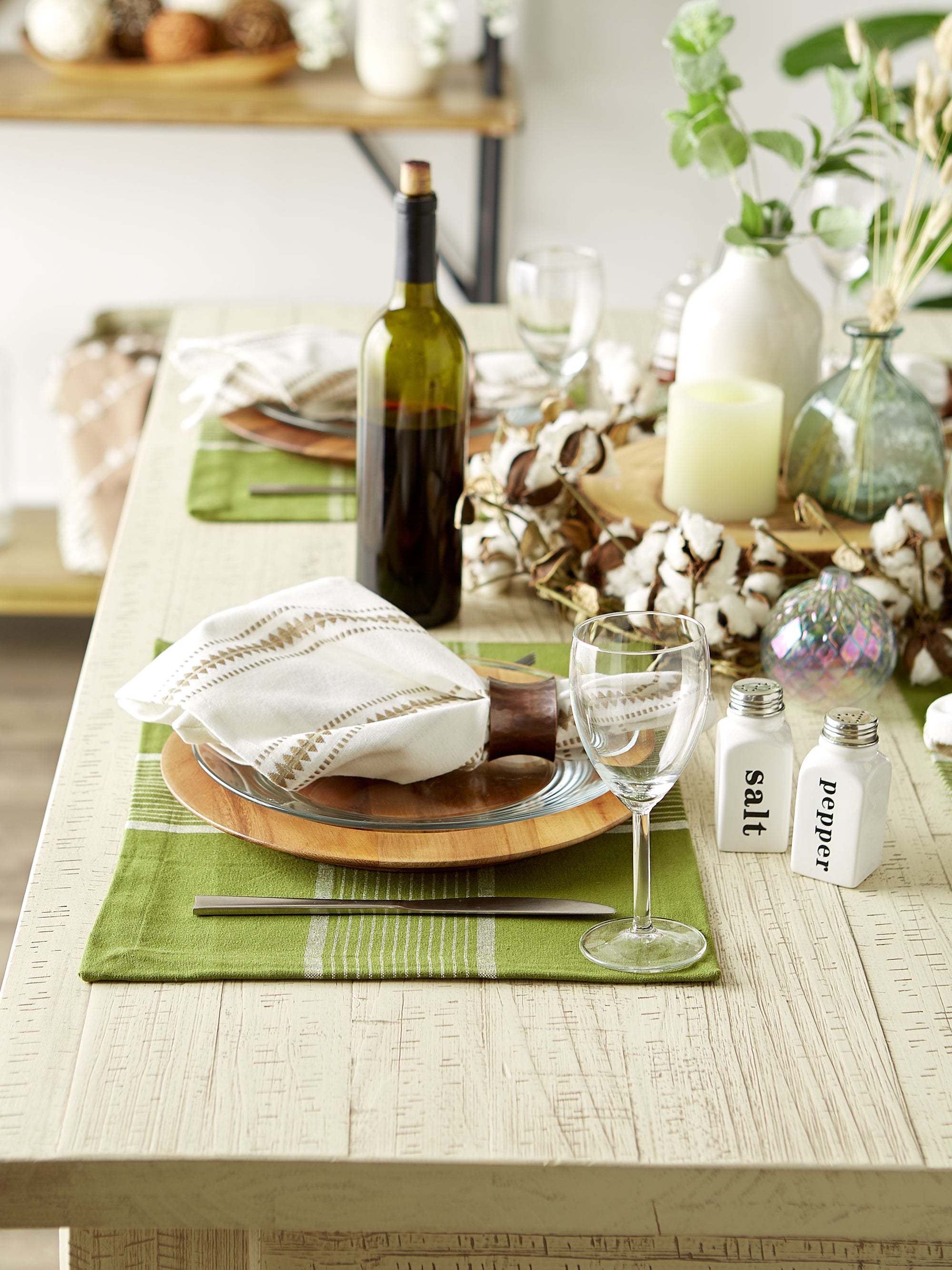 DII Fiesta Green Check Placemat (Set of 6)