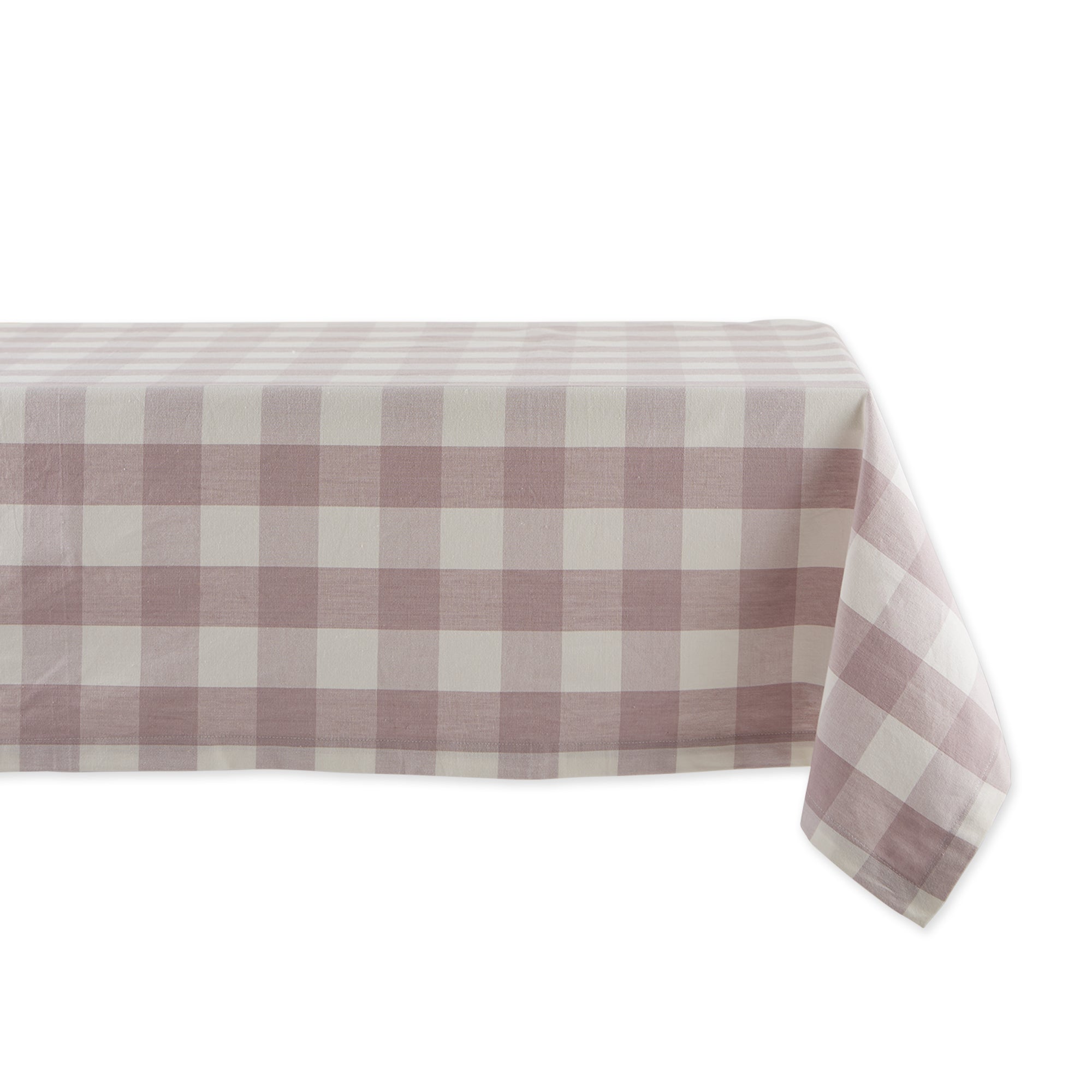 Dii Dusty Lilac Buffalo Check Tablecloth