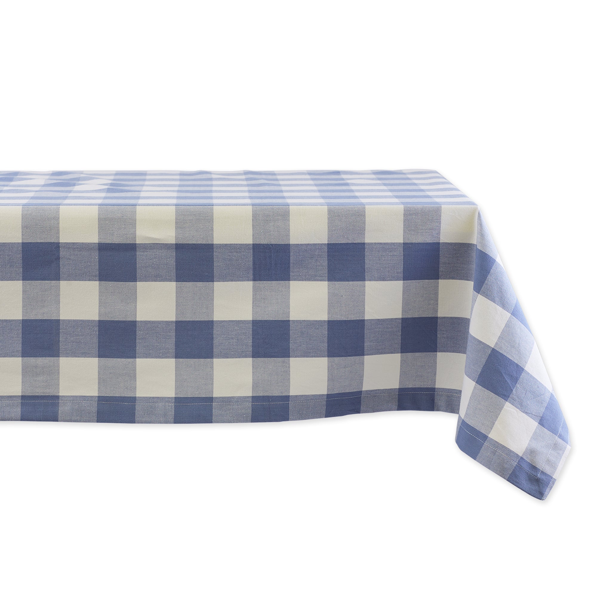 Dii Stonewash Blue Buffalo Check Tablecloth