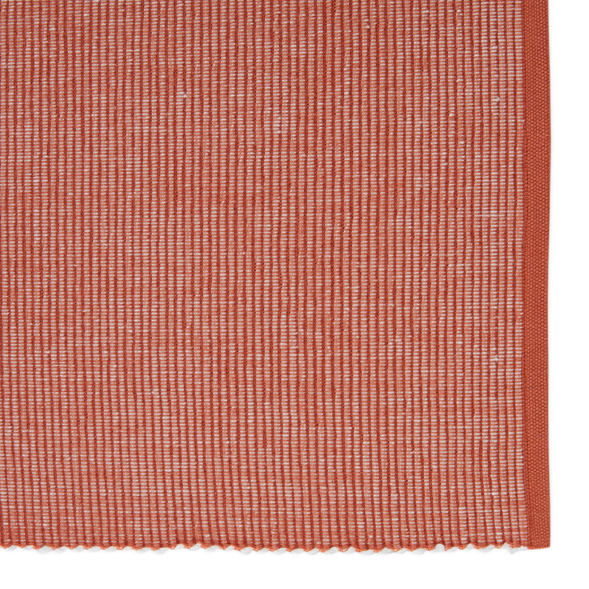 DII Vintage Red & White 2-Tone Ribbed Placemat (Set of 6)