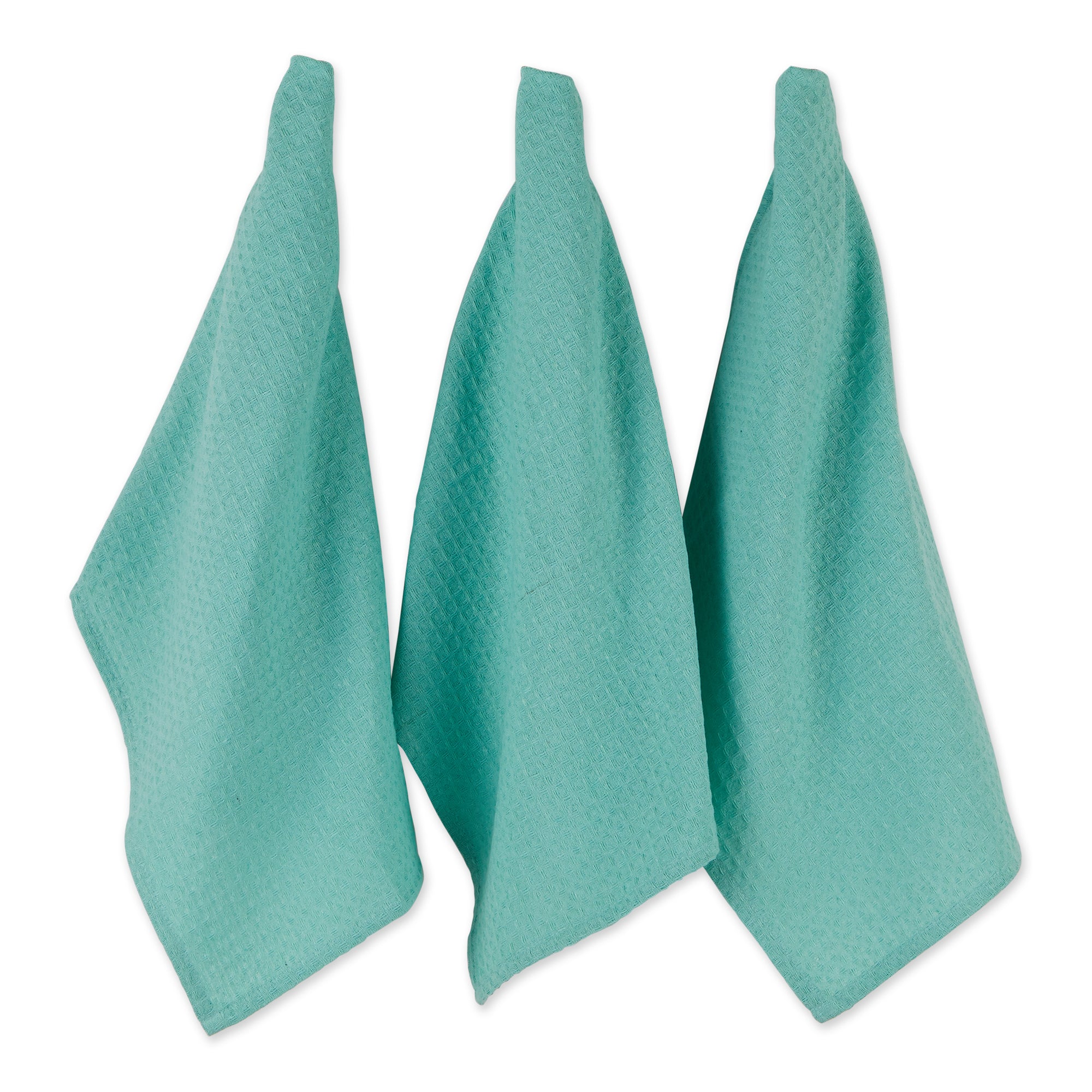 Dii Aqua Recycled Cotton Waffle Dishtowel (Set Of 6)