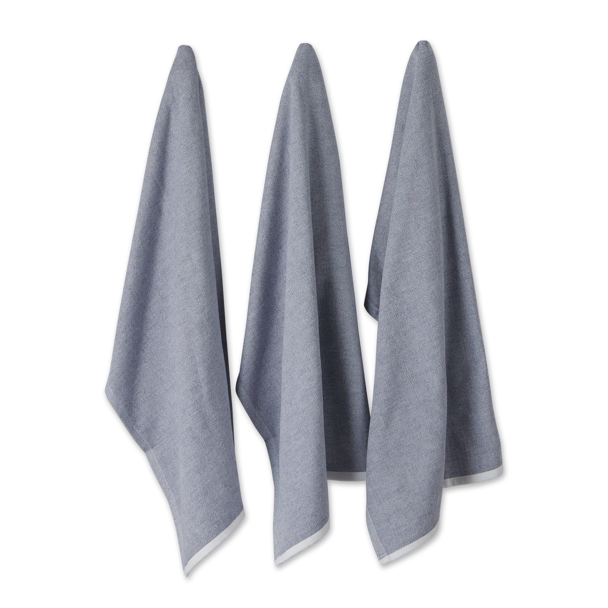 French Blue French Terry Chambray Solid Dishtowel 3 Piece